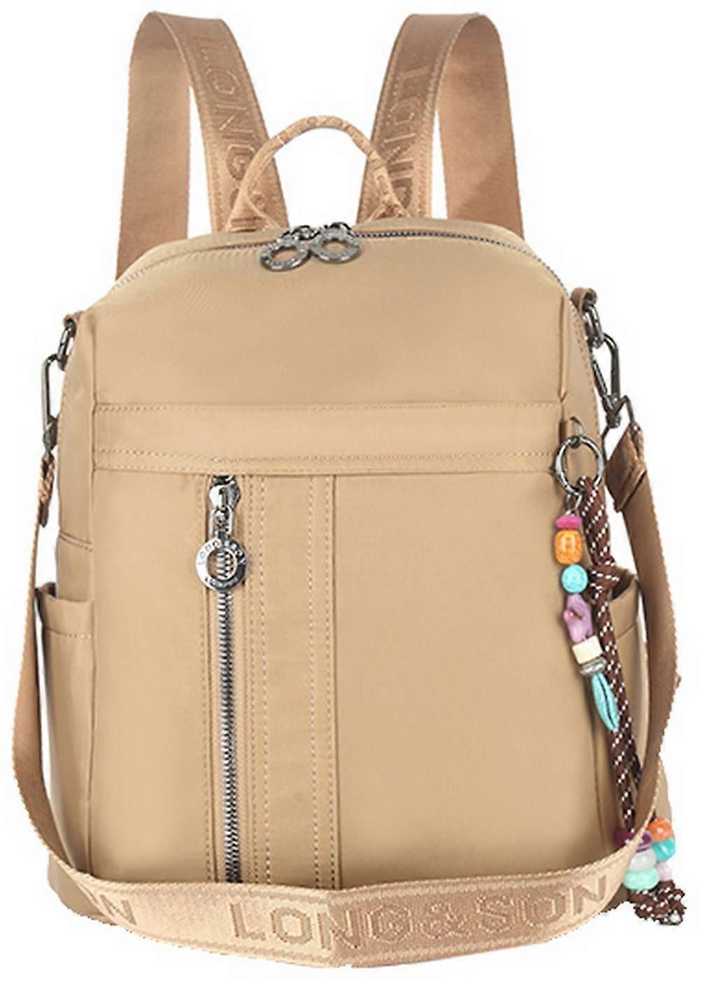 Long and Son Shoulder Backpack - Light Khaki Beige
