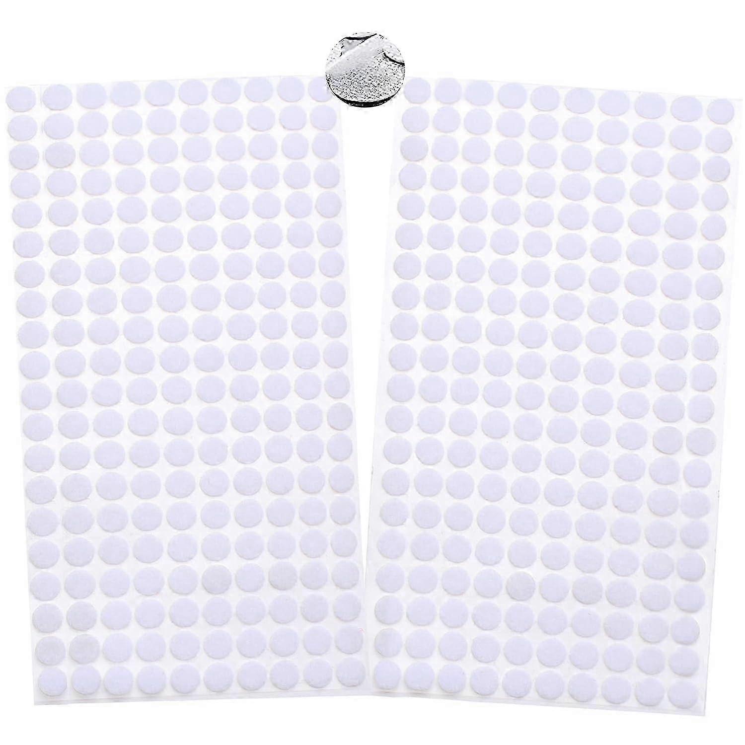 25-26 400pcs Self Adhesive Dots,200 Pairs Hook And Loop Self,10mm Hook And Loop Dots Double Sided Sticky Pads,loop Self Adhesive Dots Tapes White