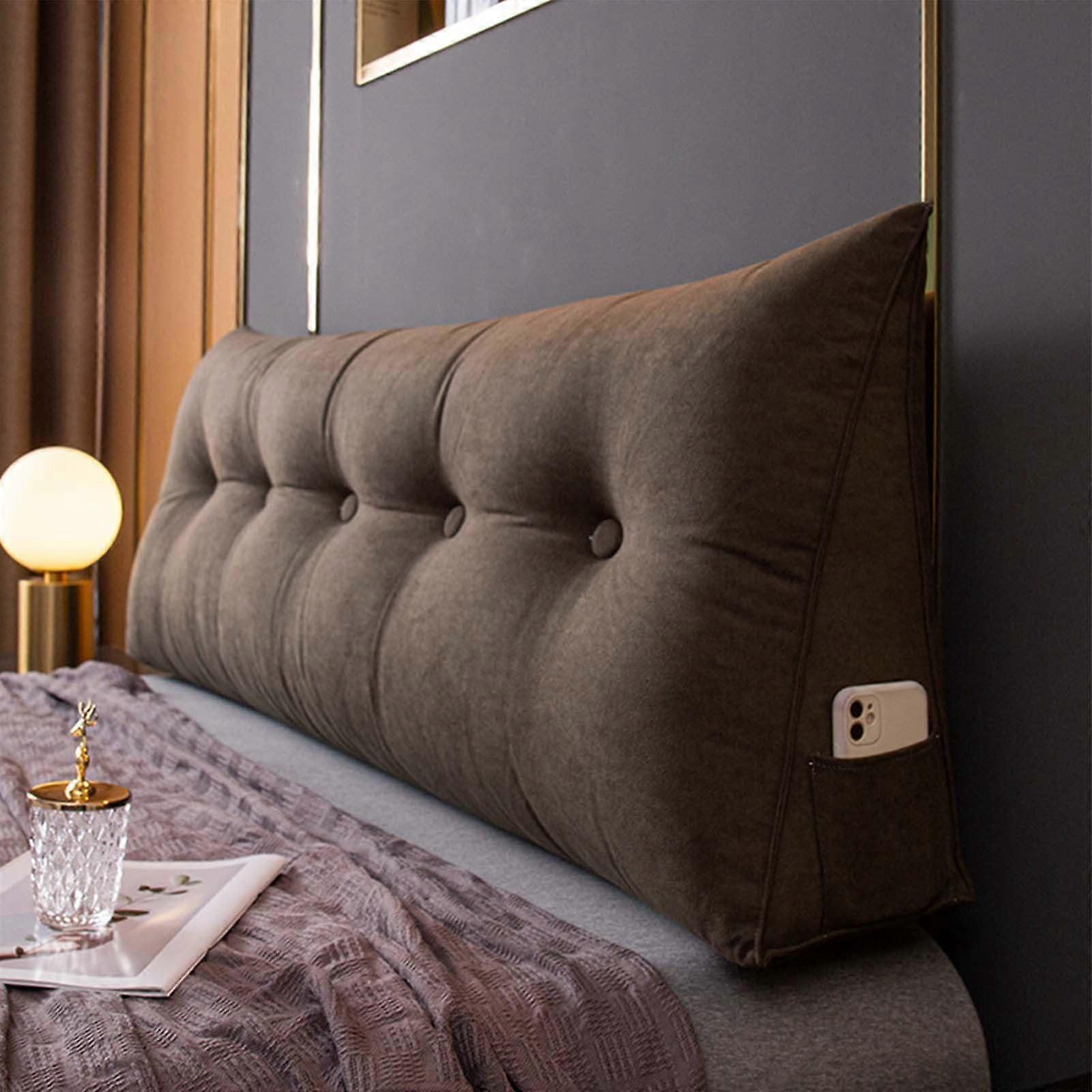Triangle Reading Pillow Bed Backrest Cushion for Adults with Headboard Support 180cm