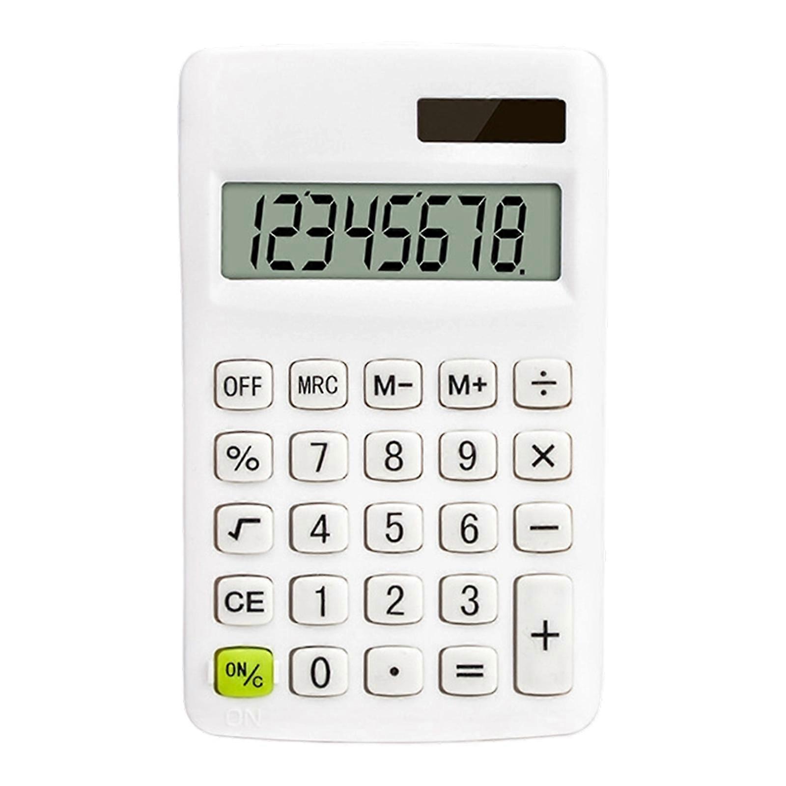 Desktop Accounting Calculator with 8 Digit Large LCD Display Accountant Calculator Big Button Supply for Business  White