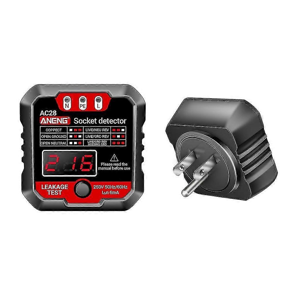 Eu-/uk Socket Tester Outlet Tester Automatic Electric Circuit Polarity Tester