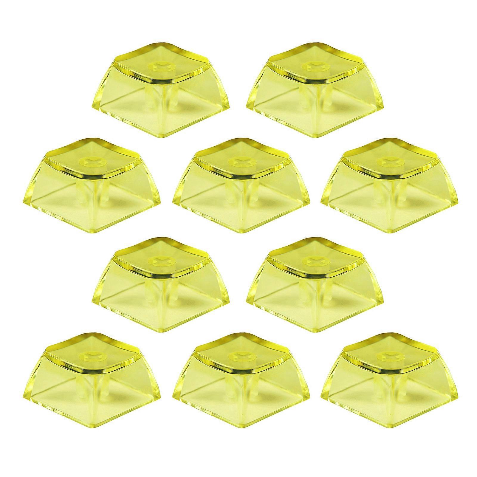 Non Engraved Keycap 1U XDA2 Keycap 9.3mm Keycaps 1.6mm Thickened Backlit Keycap Set for Mechanical Keyboard 10PCS  Yellow