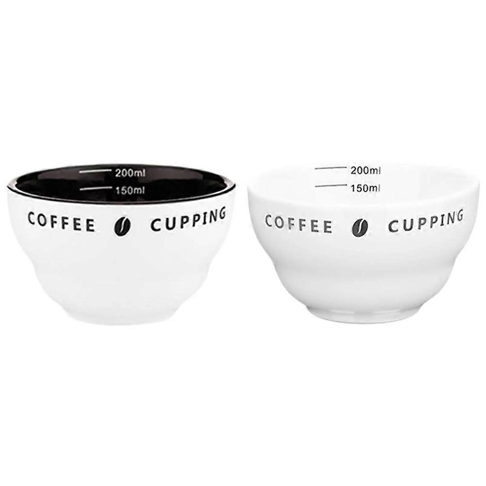 Coffee Cup 200ml Measuring Cup Stackable with Scale Coffee Tasting Bowl Professional Ceramic Coffee Cup Measuring Cup