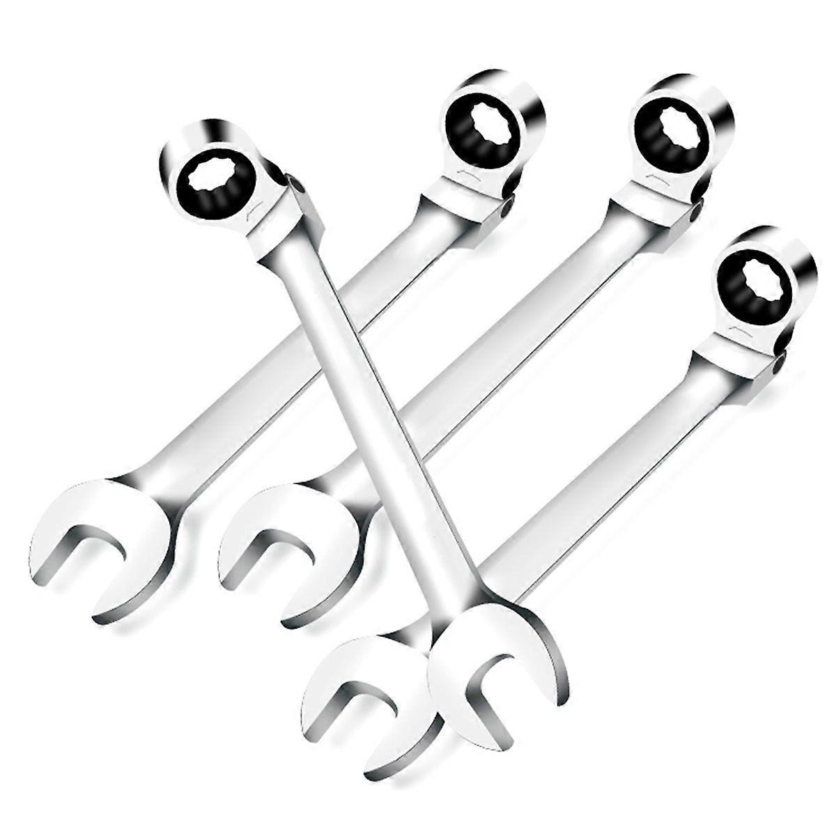 Ratchet Wrench of Keys Spanner Set Hand Tool 72-Tooth Ratcheting Flexible Head Mirror Finish10mm Aut