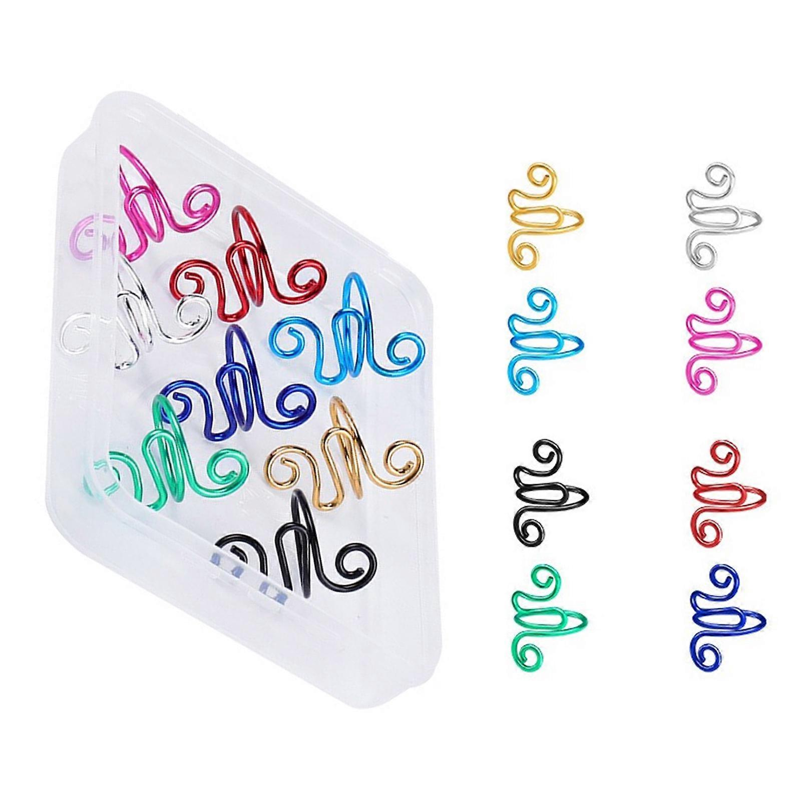 8 db állítható kötőgyűrű horgolási útmutató gyűrűk, gyorsabb kötés fonal útmutatóhoz, horgolt pulóver sál táska sapka többszínű