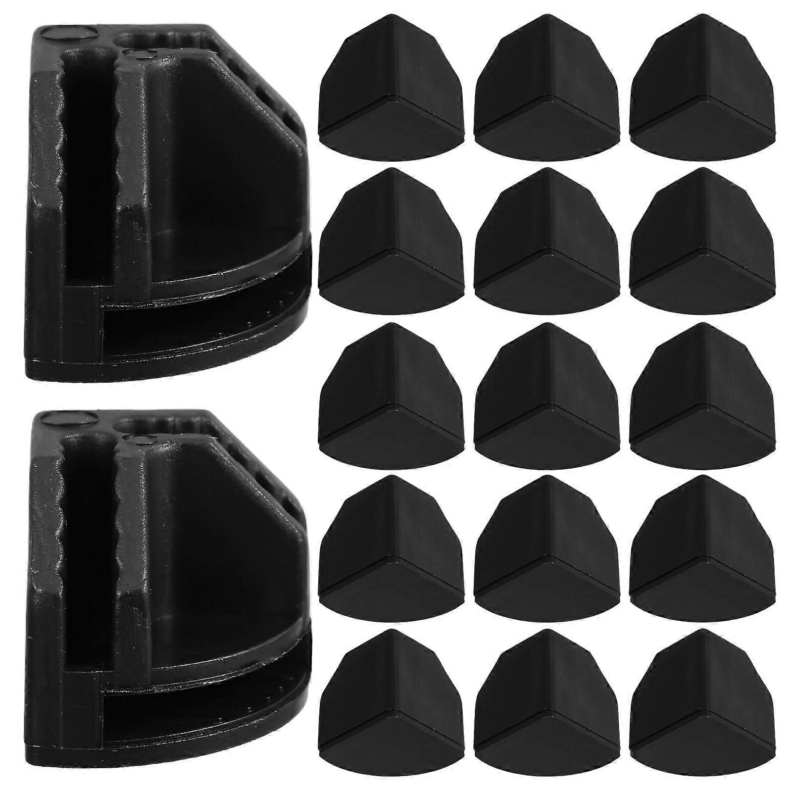 20Pcs ABS Wire Cage Connecting Clips Black Color Fastening Solution For Pet Cages Wardrobes DIY Projects