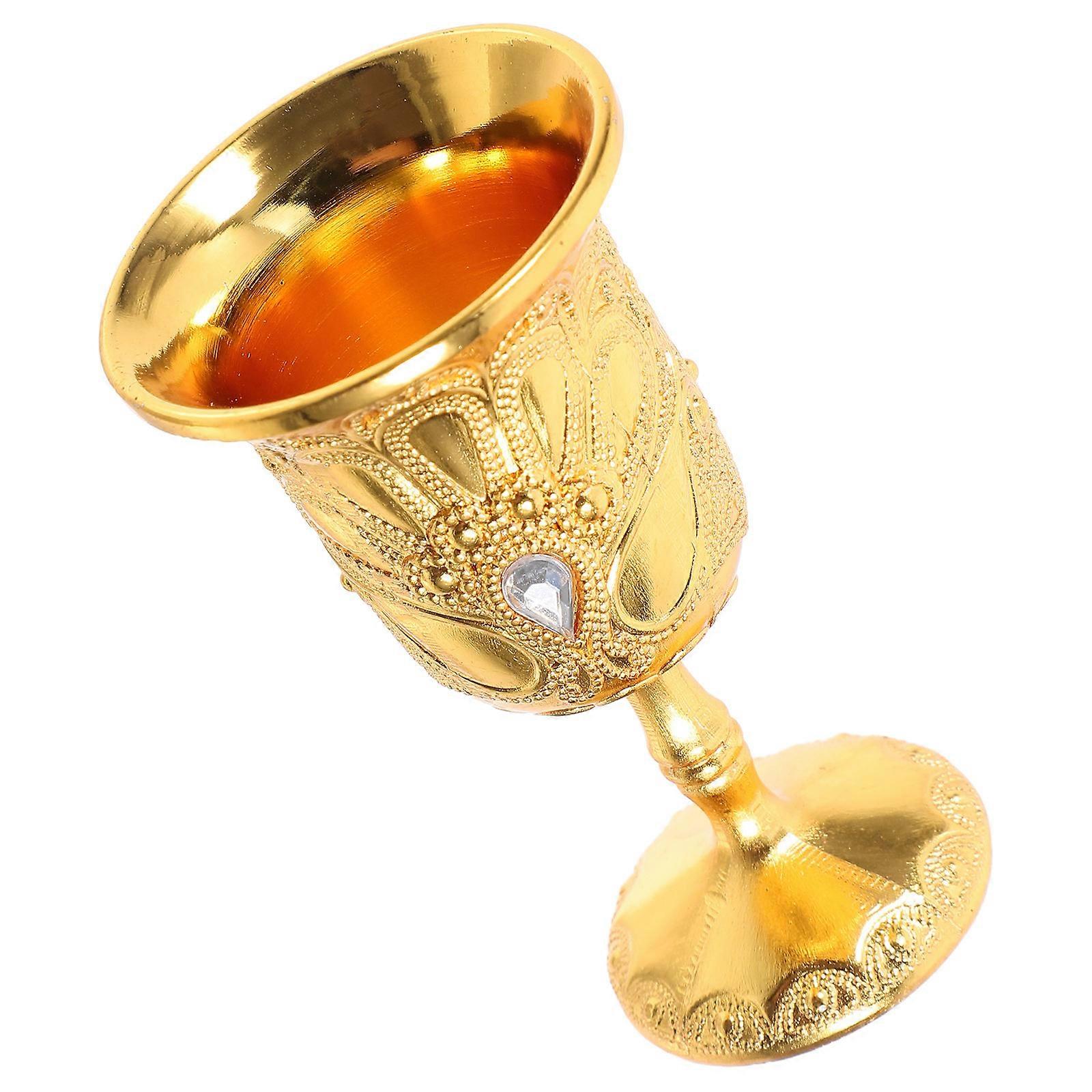 Wine Goblet Retro Wine Cup for Drinking Use Golden Copper Elegant Design