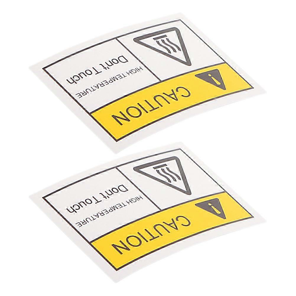 MultiColor HighTemperature Warning Stickers for Home Use PVC Adhesive Hot Surface Labels 2 Sheets