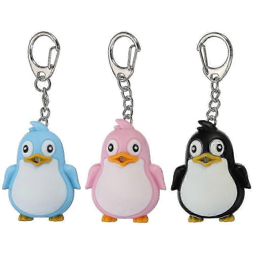 Penguin LED Keychain with Sound and Light - Cute Gift for Xmas