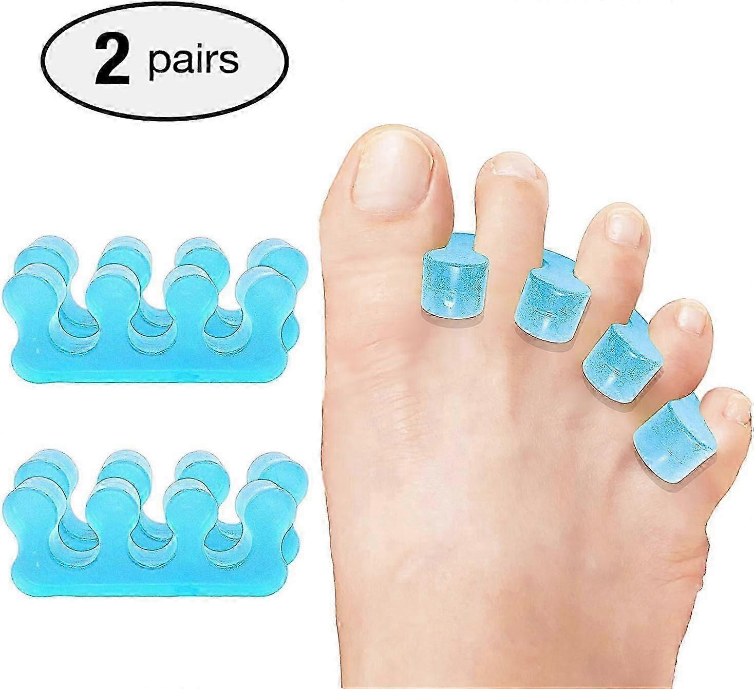 2 Pair Gel Toe Stretcher and Toe Separator for Relaxing Toes, Bunion Relief, Hammer Toe and more