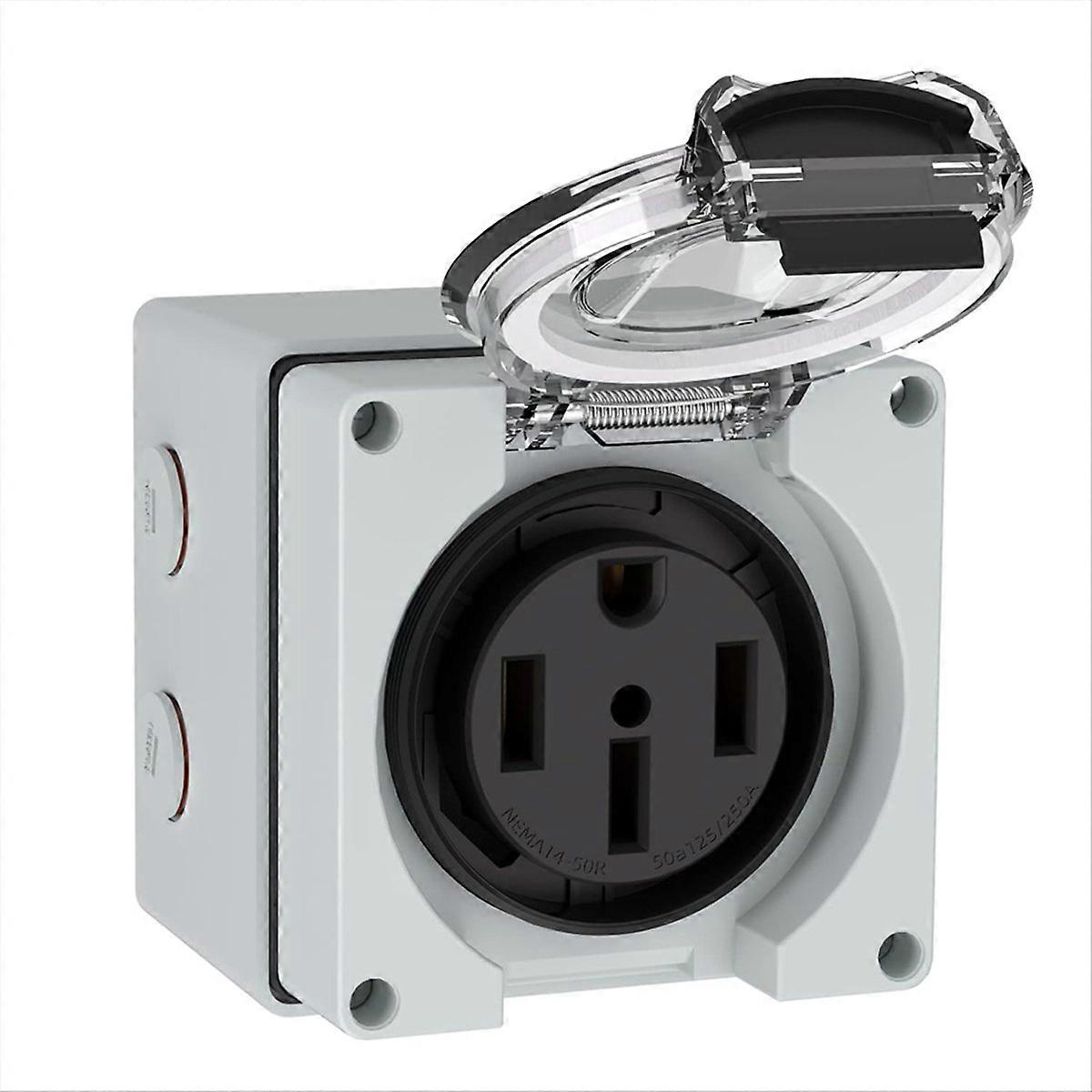 50Amp Power Outlet Box,125/250Volt NEMA 14-50R Receptacle