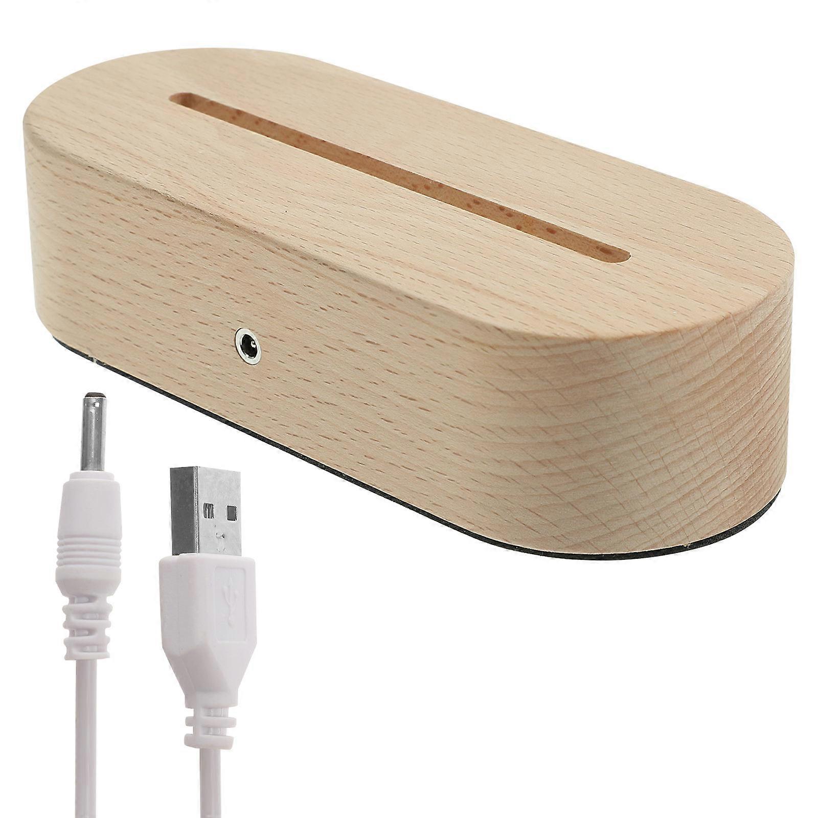 Light Display Base Wooden LED Display Base LED Display Stand for Crystal Light