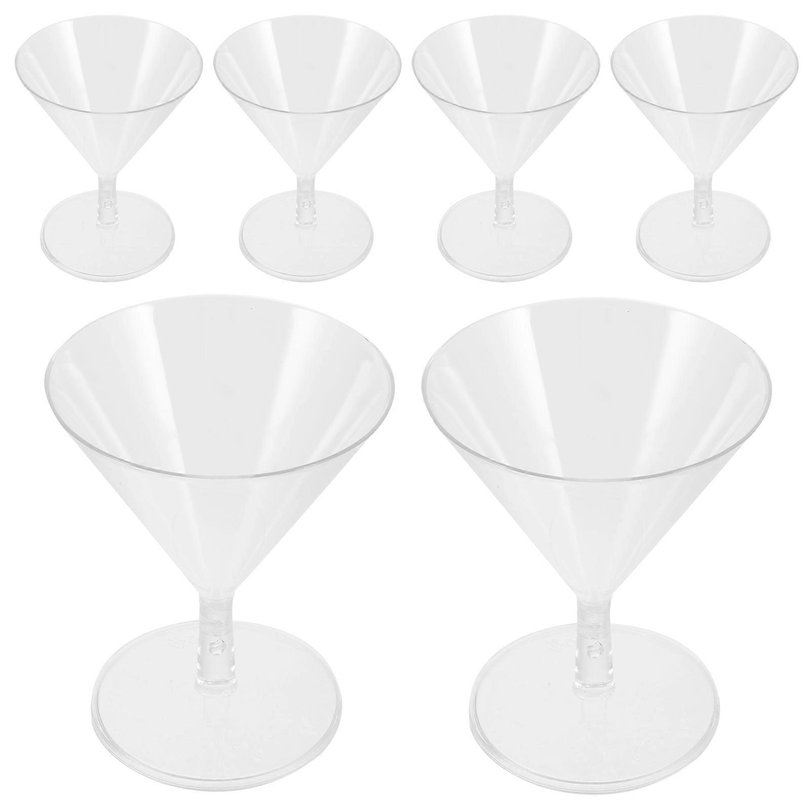 8pcs Plastic Cocktail Glasses Wine Cup Unbreakable Whiskey Cup