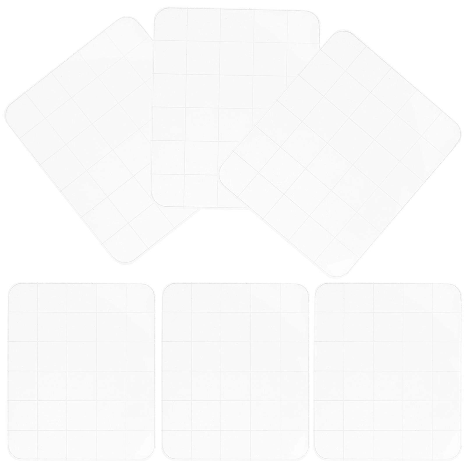 White Acrylic Stamping Blocks for Stamp Use 6Pcs DIY Craft Tool Set