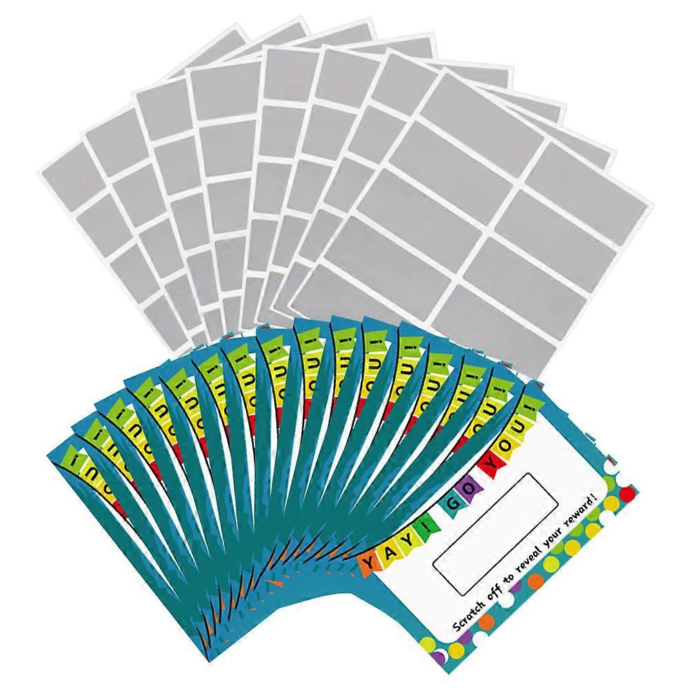 Scratch Off Stickers Rectangular DIY Self Adhesive Labels 100 Sheets