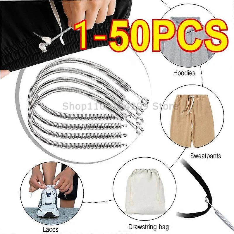Multipurpose Rope Threading Tool DIY Bendable Spring Drawstring Threader Clip Sewing Needle for Pulling Ropes Elastic Band Craft