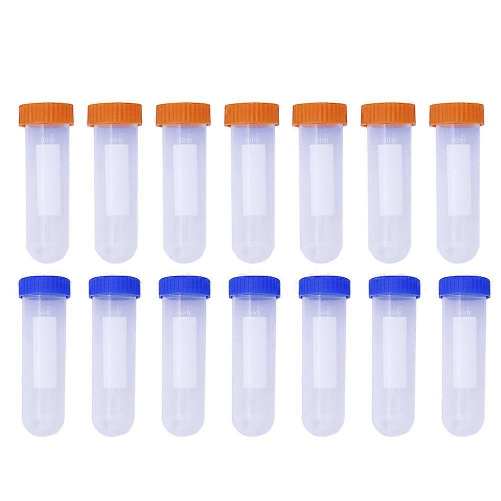 Transparent Test Tubes Plastic Tubes with Lid for Storage Use 20Pcs
