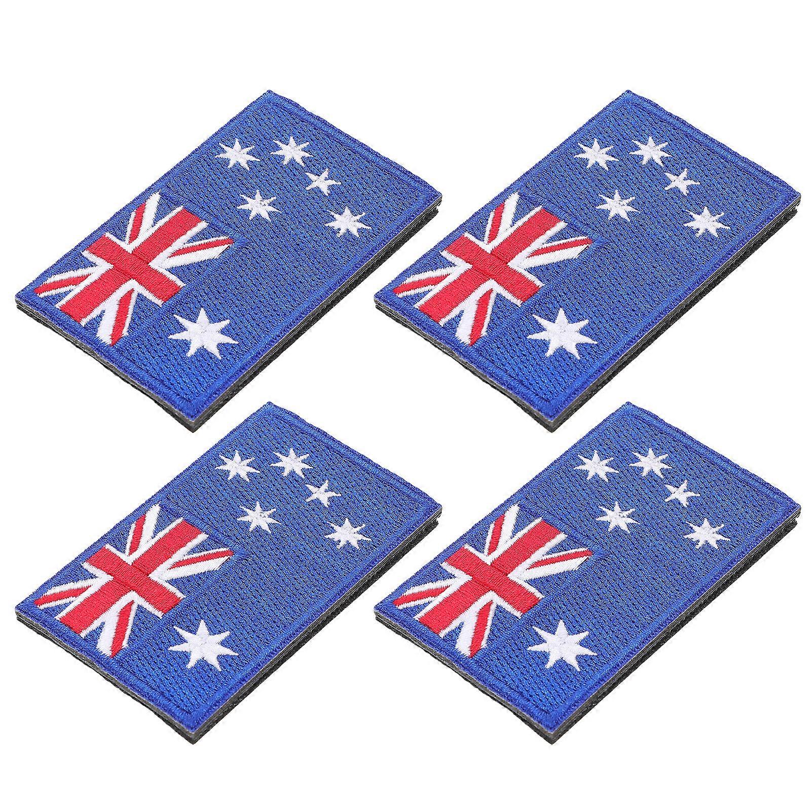 Australia Badge Patch Embroidered Flag for Clothes Use 4Pcs Backpack Patch