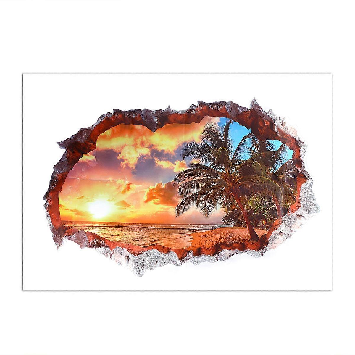 Sunshine Wall Sticker Creative 3D Cracked for Decor