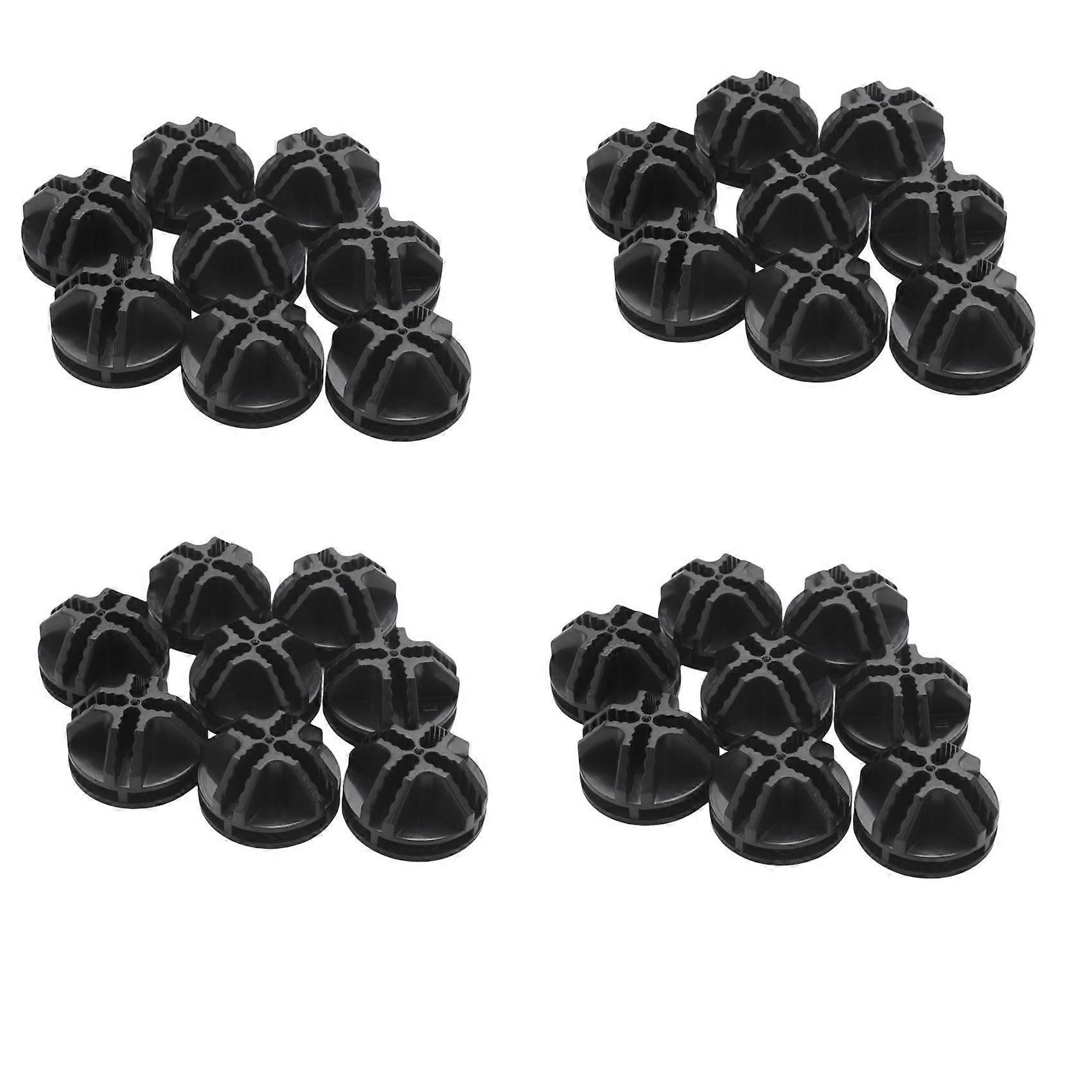 Wire Square Plastic Connectors for Modular Organizer Closet and Wire Grid Square Storage Shelving Unit,Set of 32 (Black)