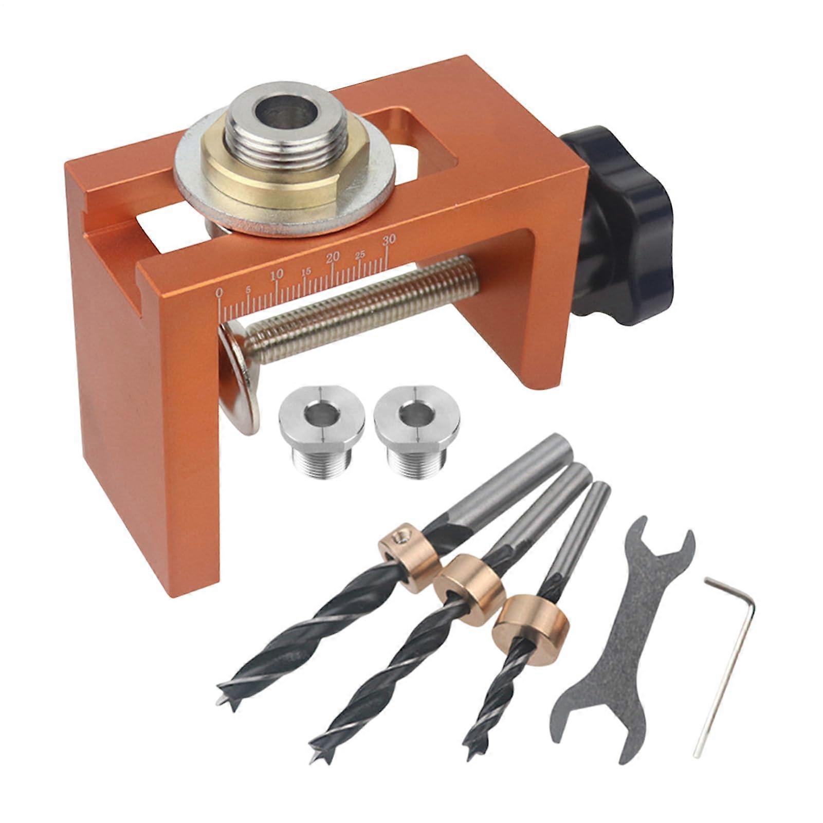 Pocket Hole Jig Kit with Drill Guide, Adjustable Depth and Clamp for Woodworking 6/8/10mm