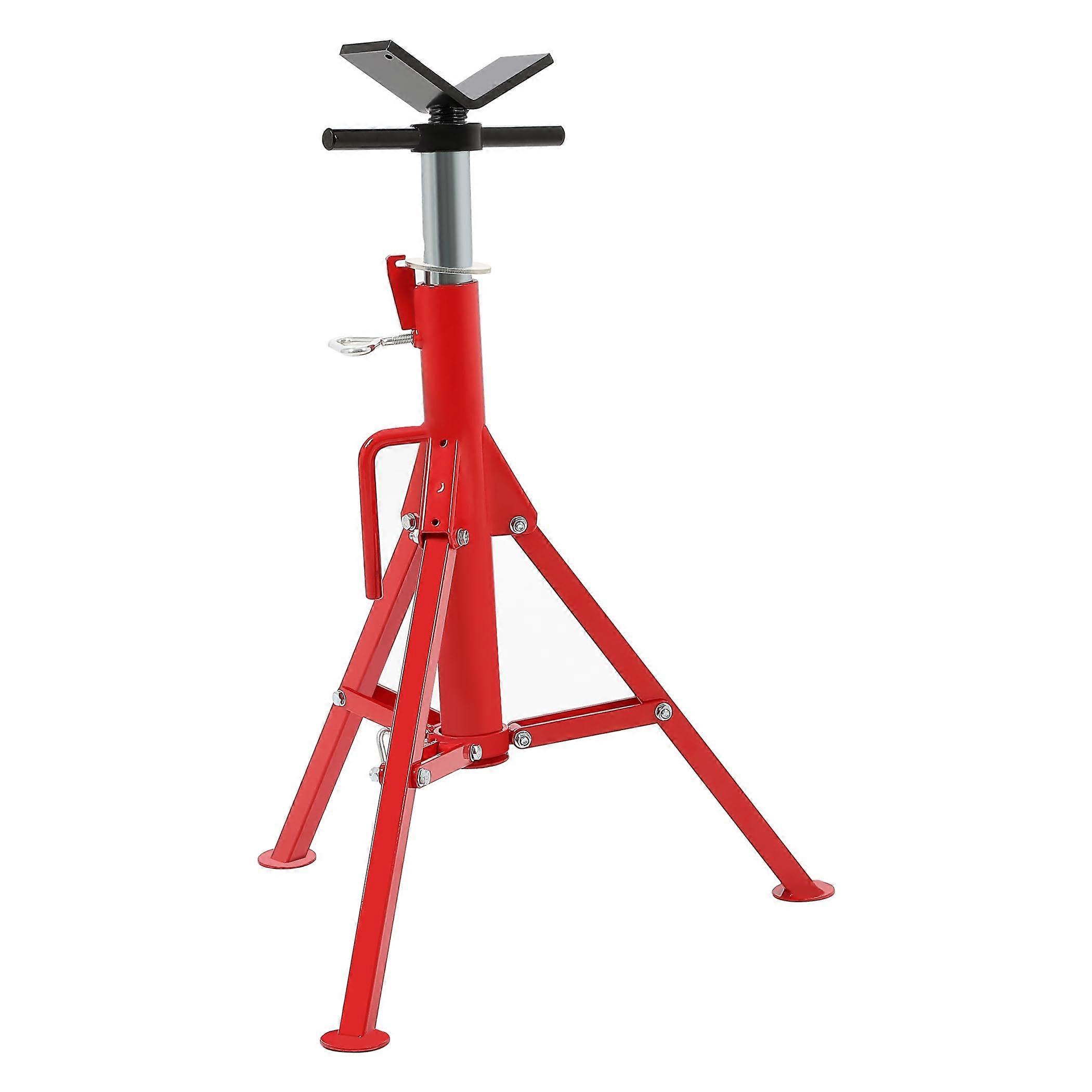 Heavy Duty Pipe Jack Stand 2500lb Capacity Adjustable 2852in Folding Tripod VHead for Welding