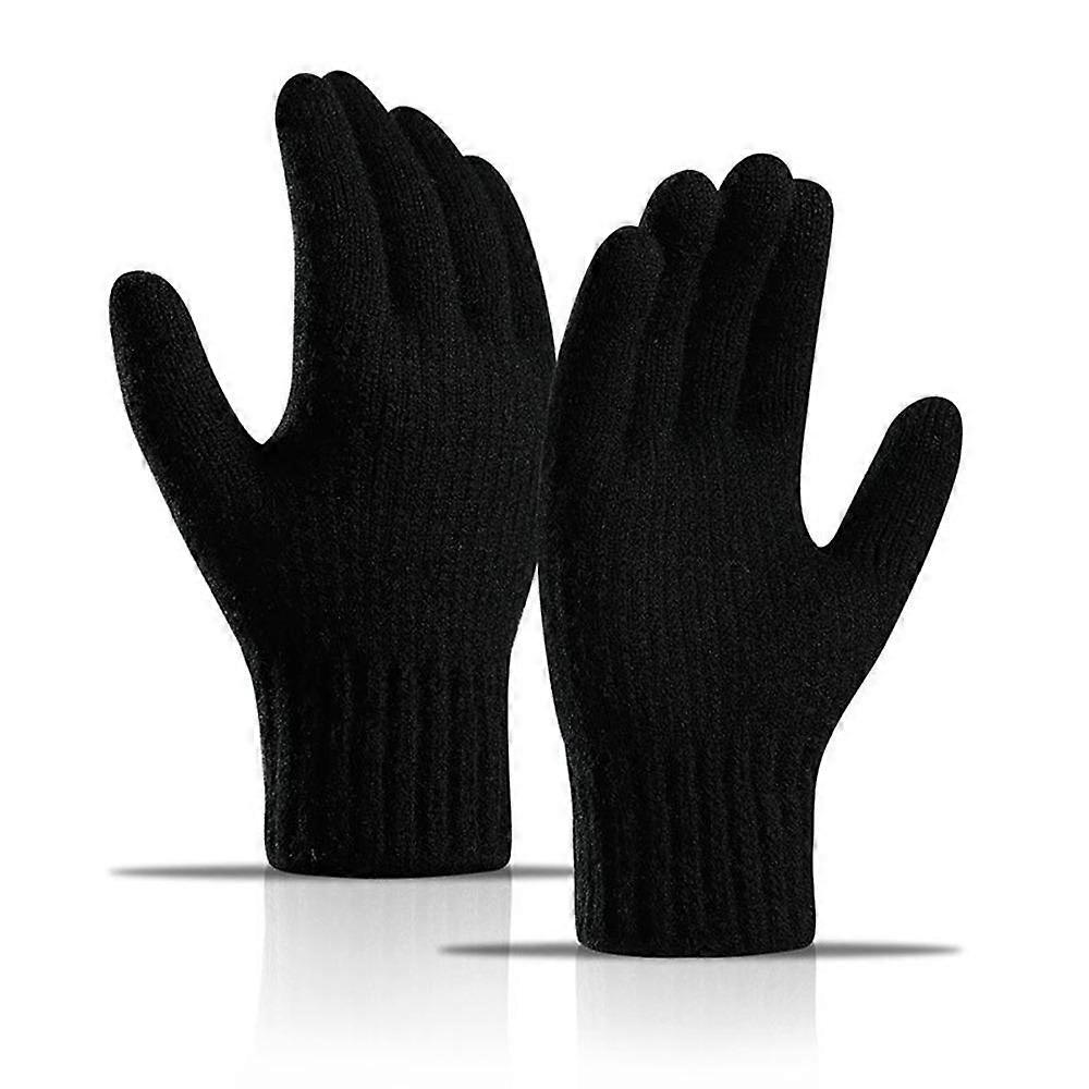 Thicken Men Gloves Solid Color Cycling Mitten New Touch Screen Gloves