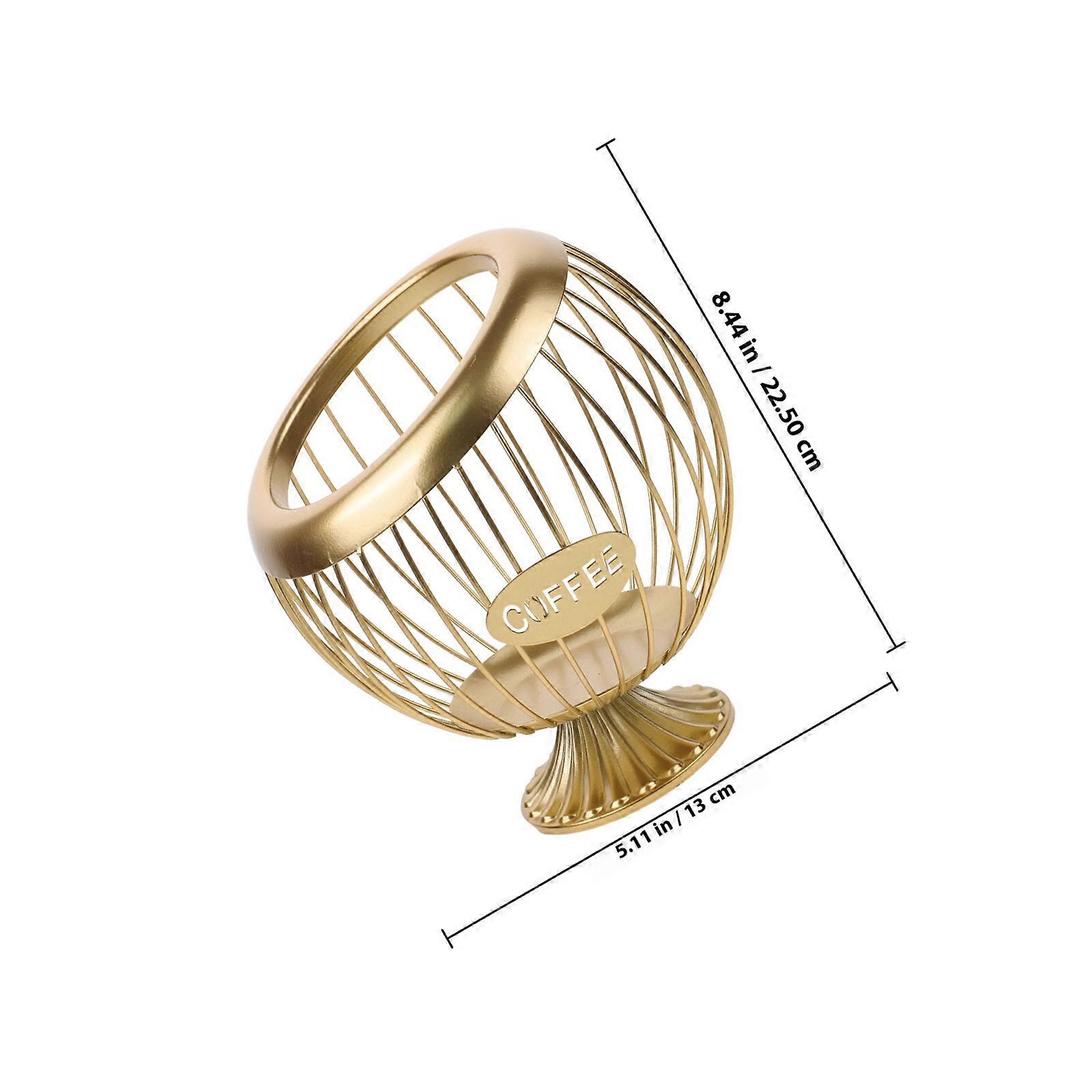 Coffee Holder Iron Basket for Desktop Storage