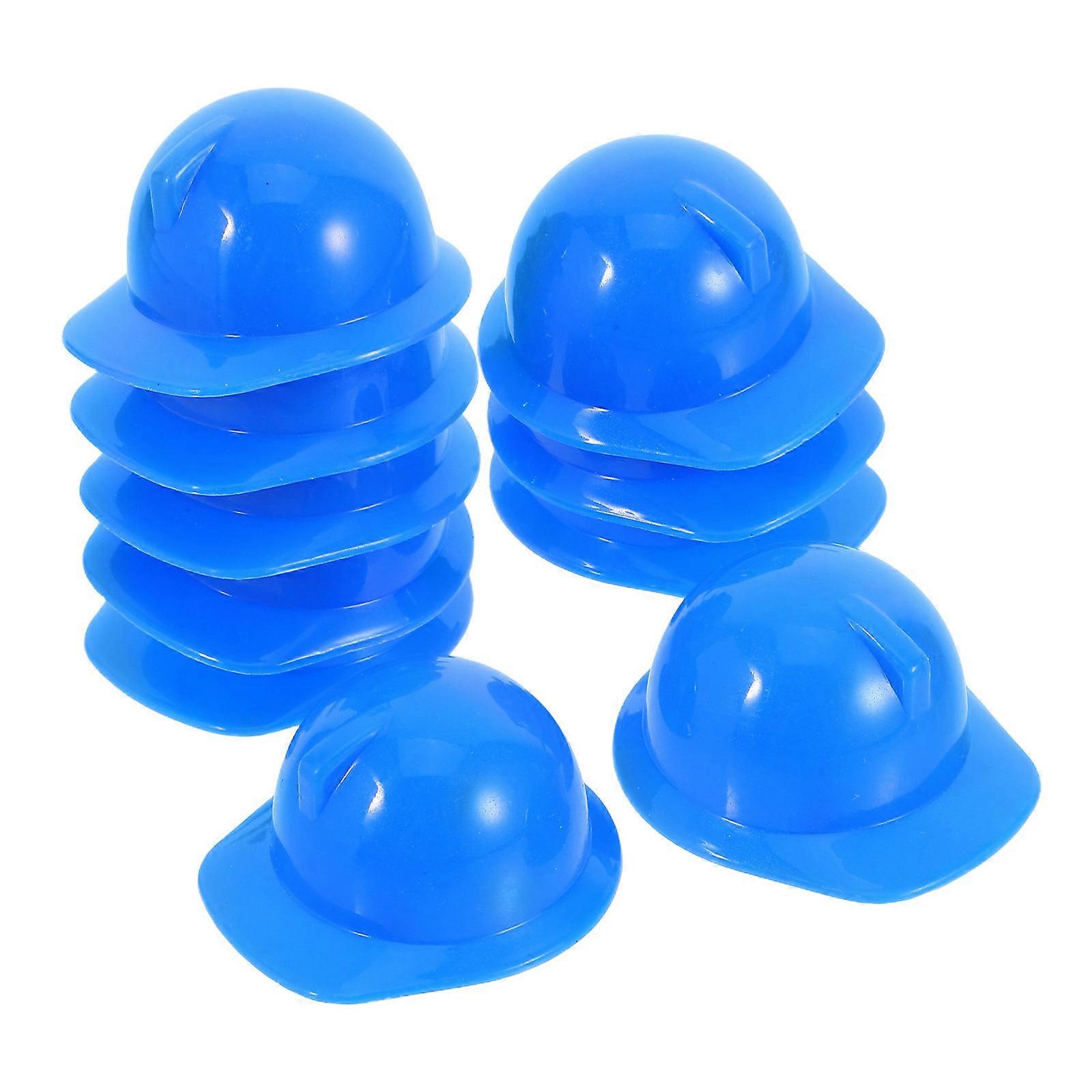Plastic Mini Construction Cap for Decor 10Pcs Miniature Construction Hats Set