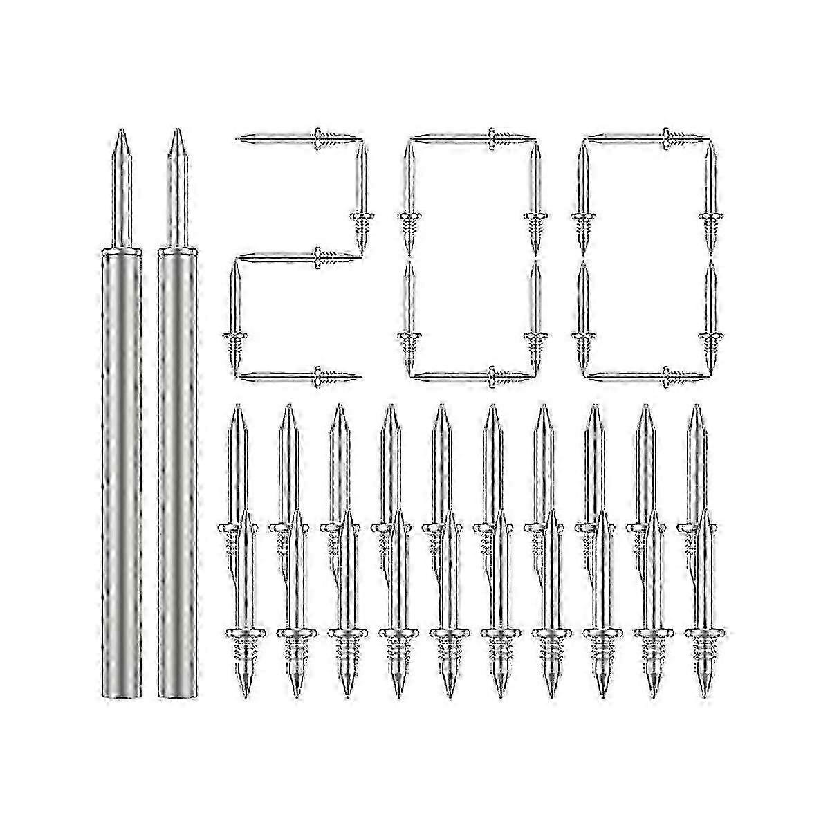 2025 Rust-resistant skirting thread nails - 200 pcs double-head seamless screws includes 2 rods