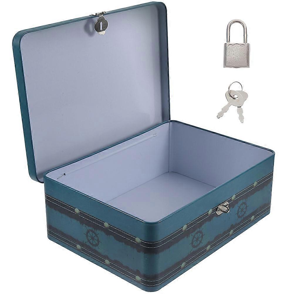 Tinplate Lockable Container for Storage Multi-Functional Jewelry Organizer