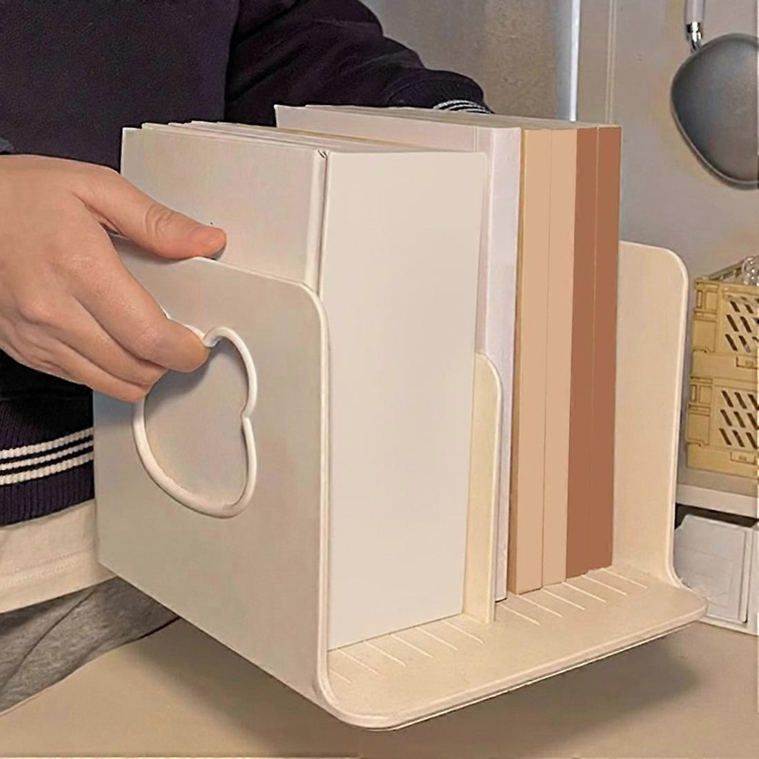Creative Desktop Book Stand with Layered Storage for Office and Dorm Use