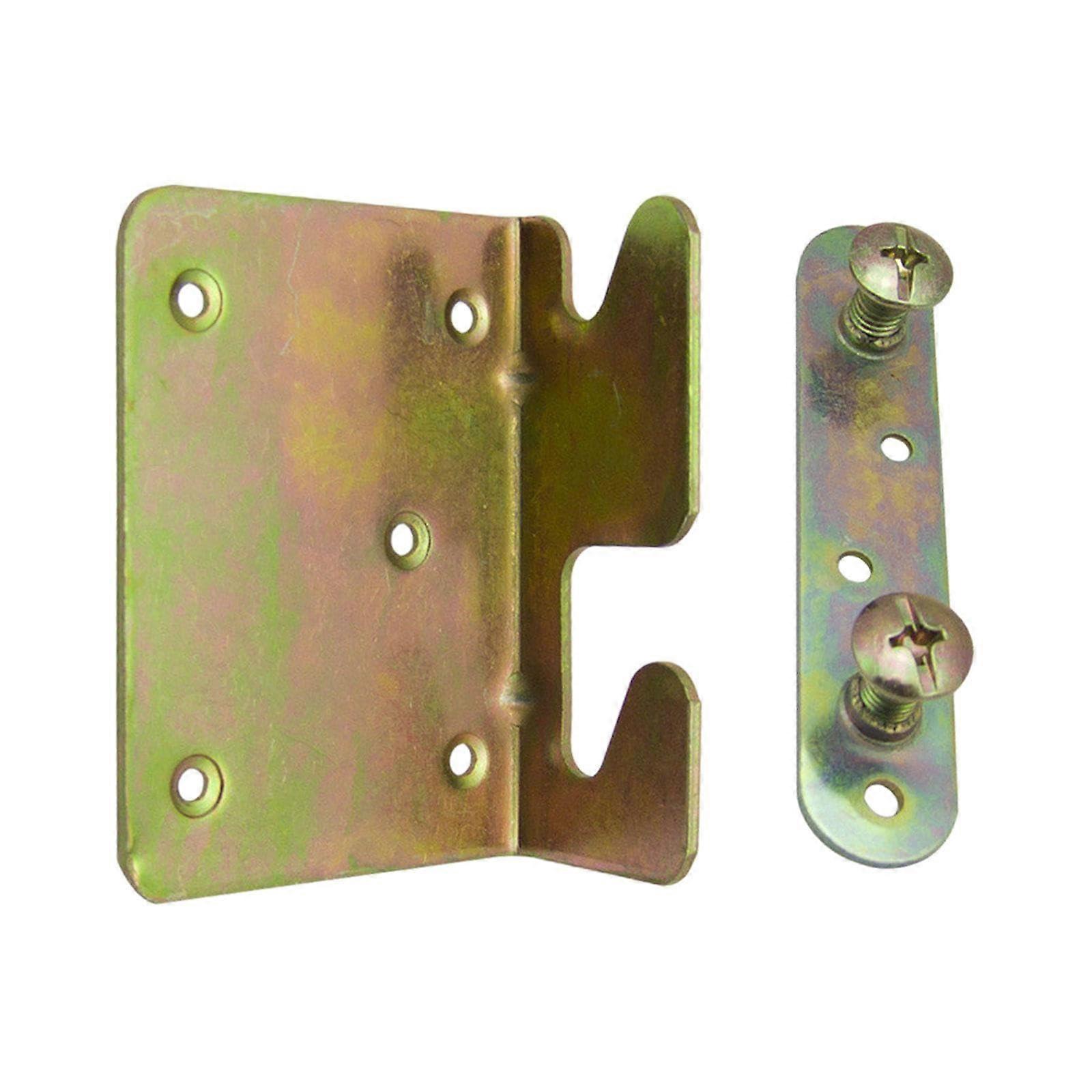 Bed Rail Brackets Steel Connectors Heavy Duty Corner Hooks for Secure Bed Frame Connection