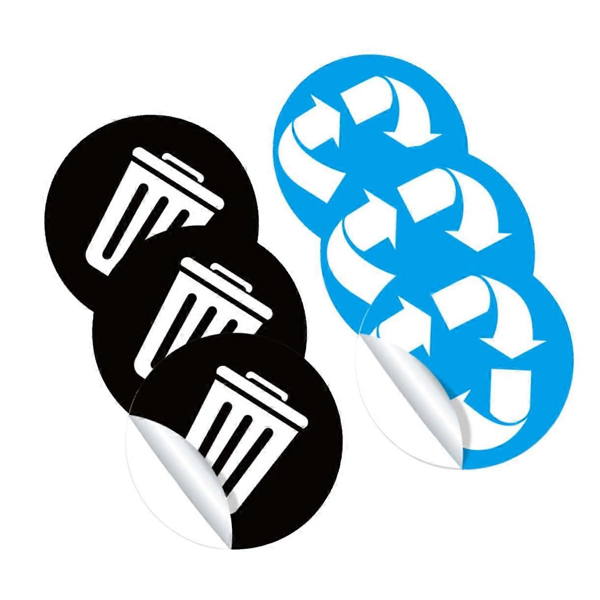 Recycling Stickers Trash Can Labels Waste Sorting Decals for Garbage Classification and Eco Message