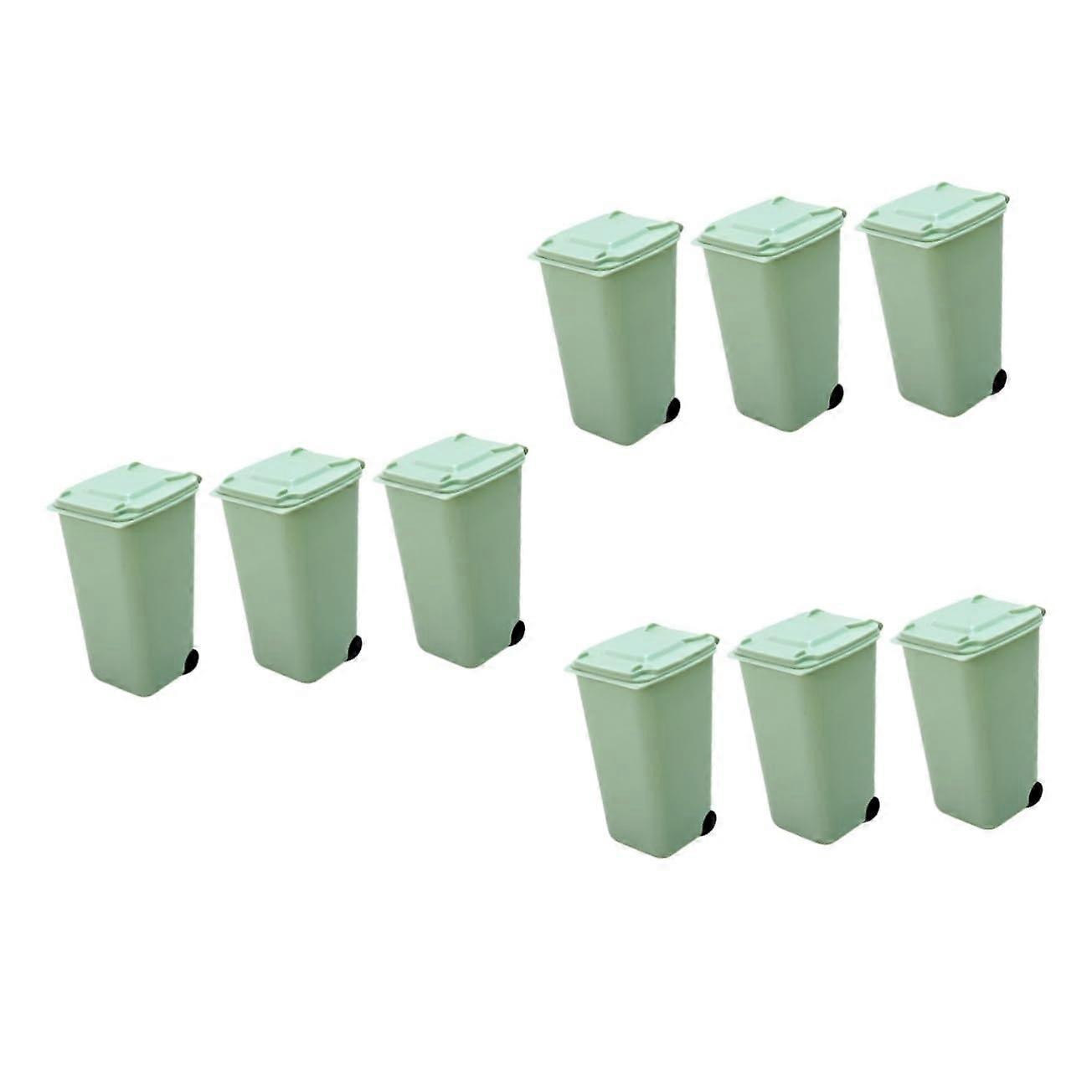 Desktop Trash Can Set, Compact Desk Wastebasket for Office Table, Durable Mini Bin for Home Dorm