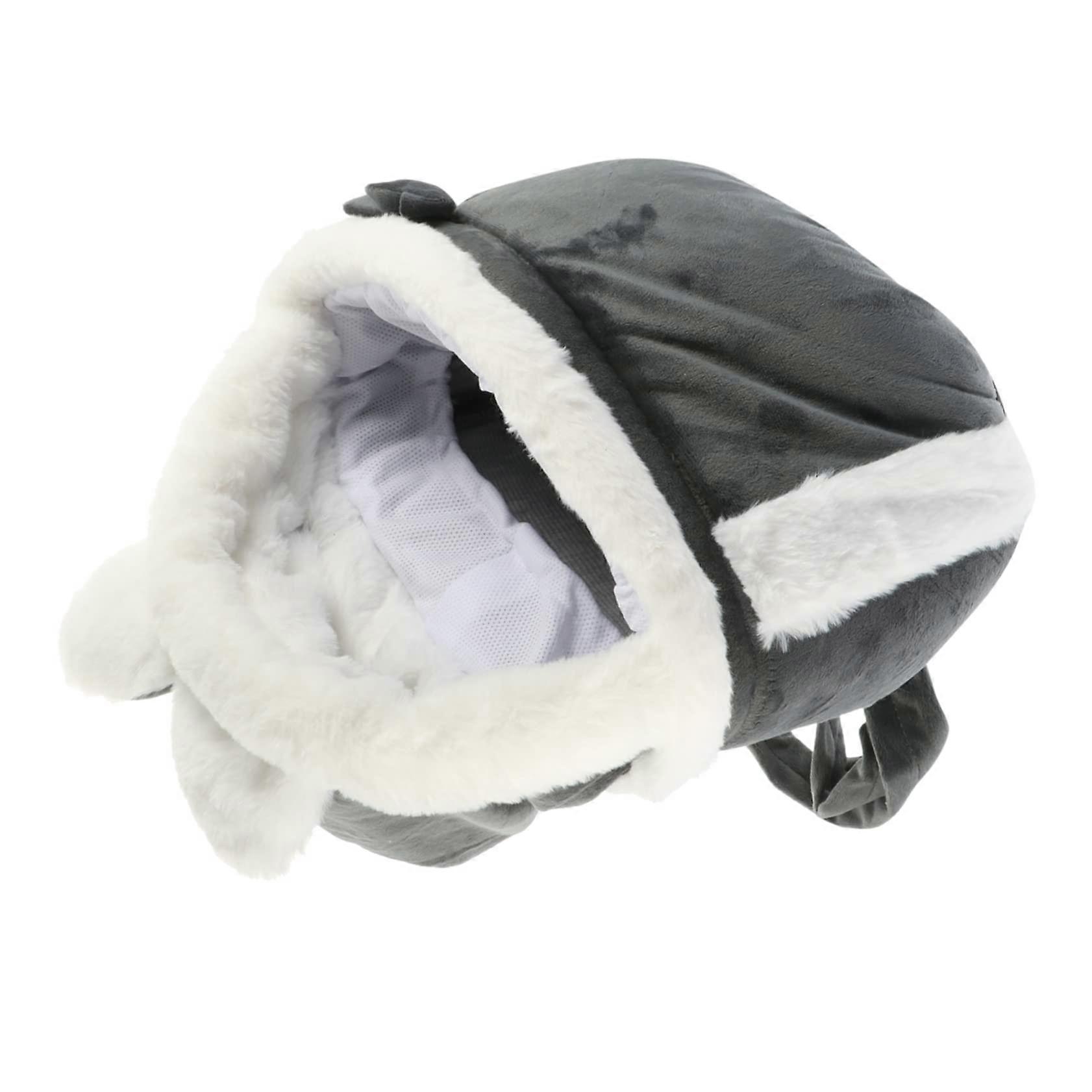 Large Breathable Cat Carrier Backpack for Travel with Front Pocket Grey Comfortable Design