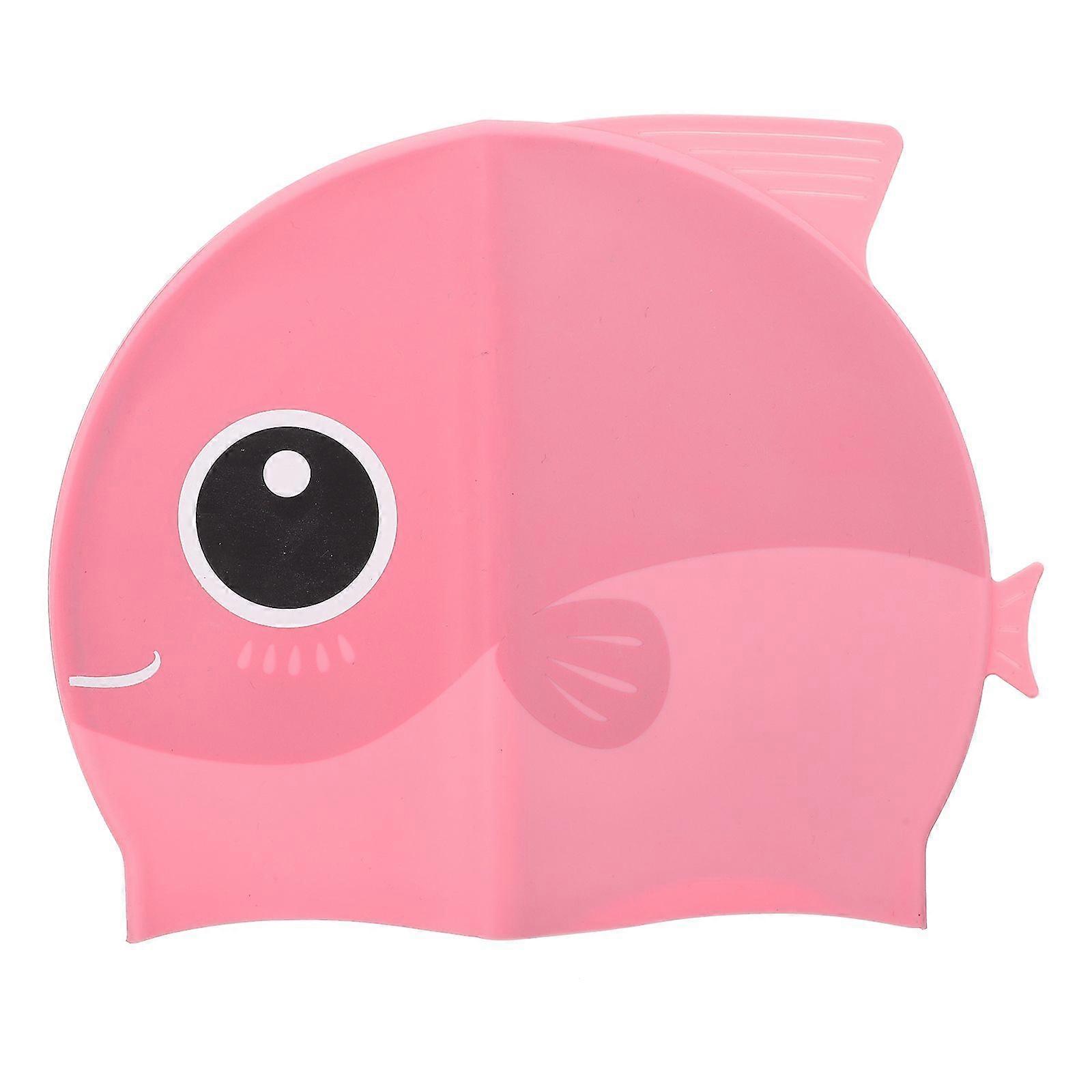 Simhatt Tecknad badmössa Silikon badhatt Sim Stretch Hatt för småbarn