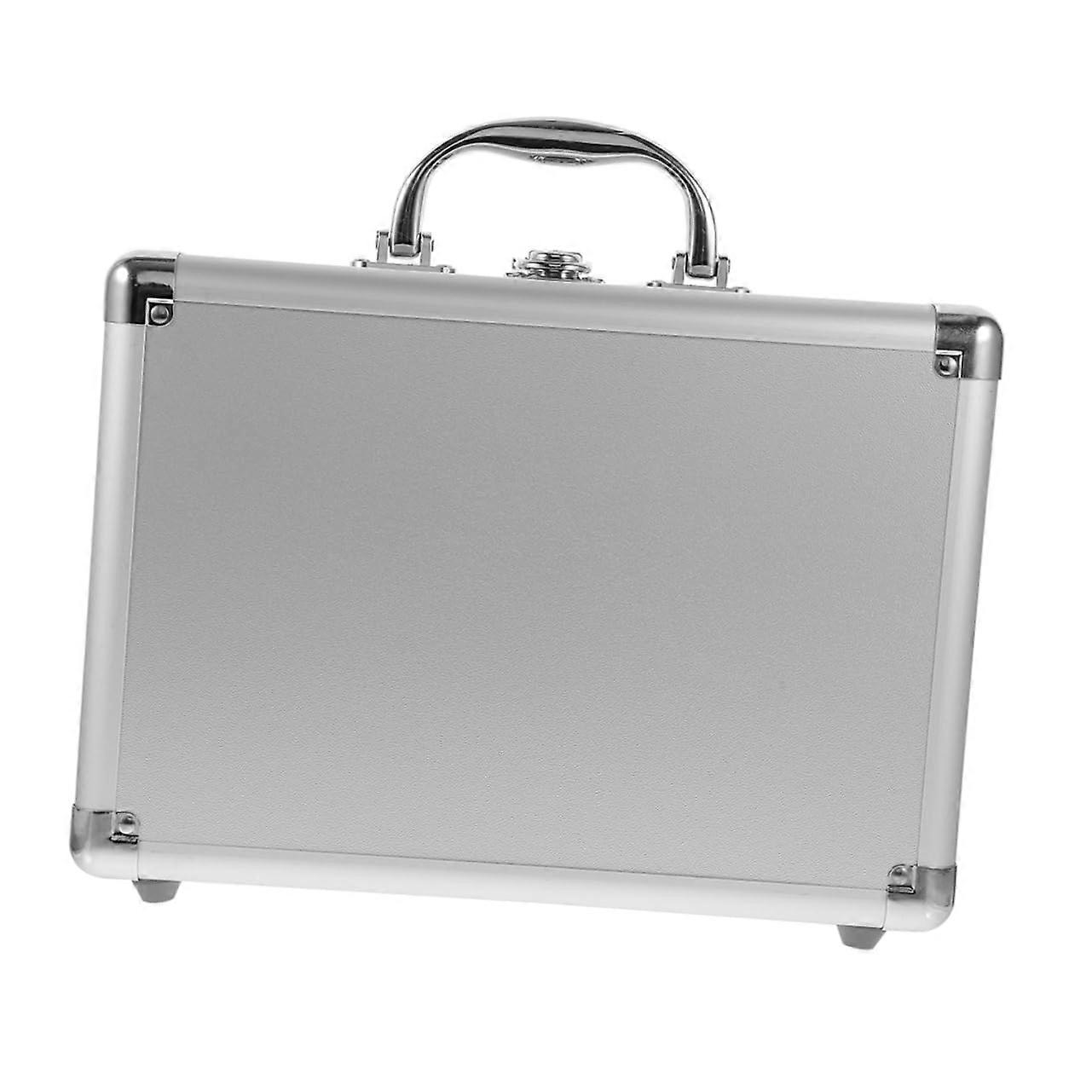 Durable Metal Toolbox with Lock, Compact Tool Organizer for Secure Storage and Easy Carry