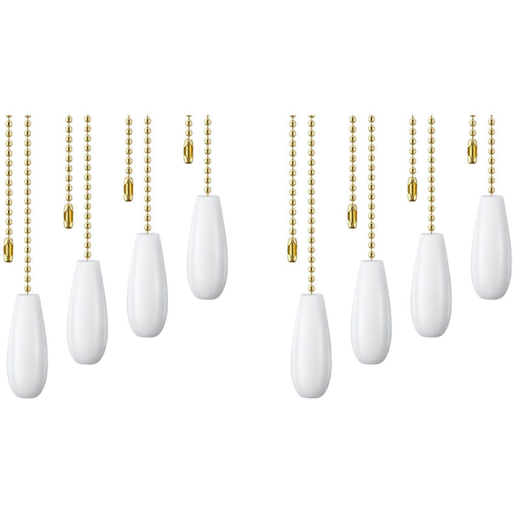 8 Pieces Ceiling Fan Chain Pulls Wooden Pull Chain Extension Pull Chain for Ceiling Light Lamp Fan Chain
