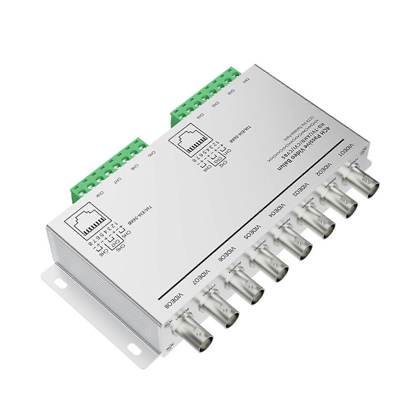 Toolless Installation 8Channels Transmission Module For Security Camera Systems Using Existing Cabling Multicolor