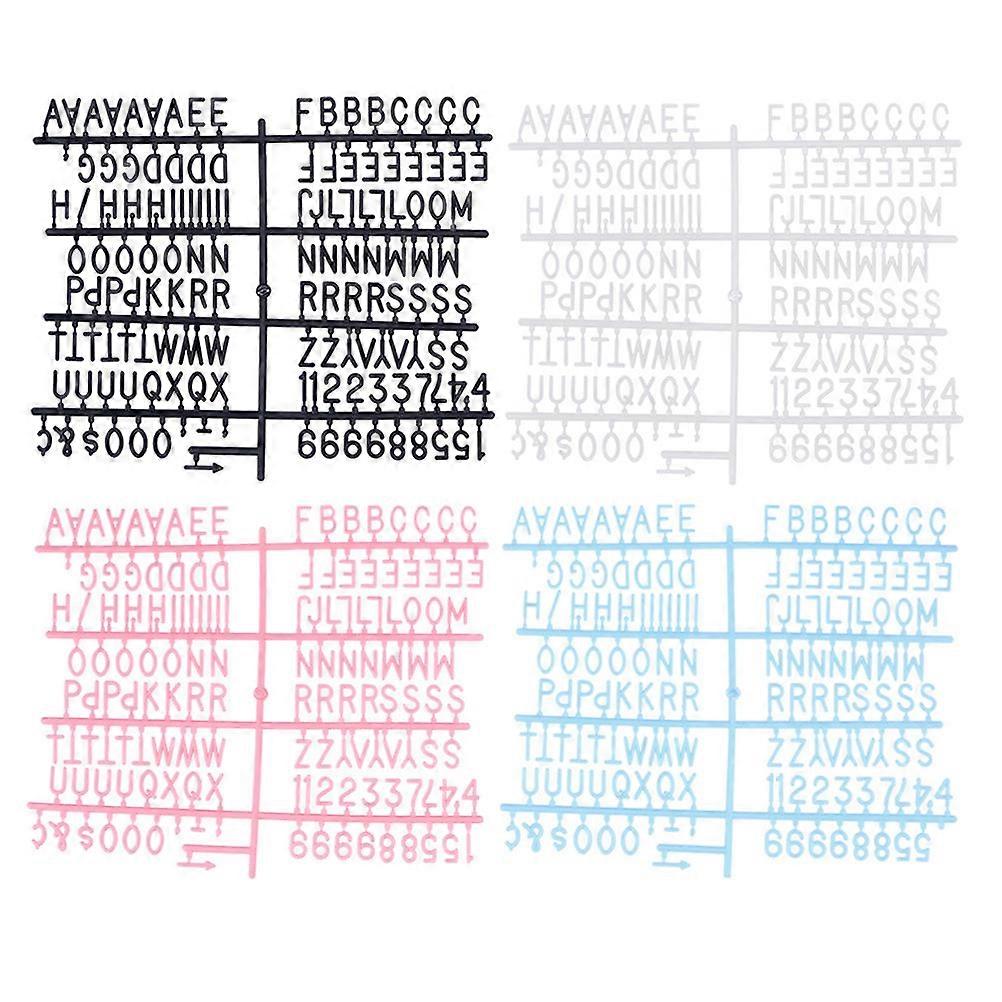 Assorted Color Letter Boards Felt Board Message Board Creative Plastic 16Pcs