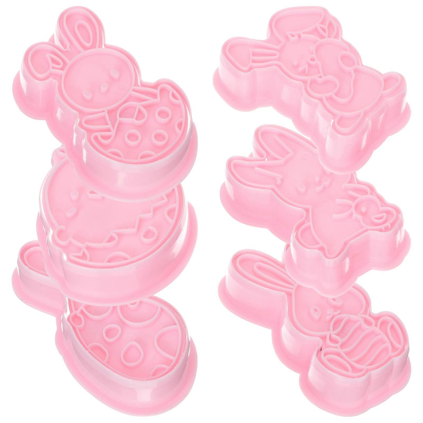 Rabbit Cookie Mold Plastic Baking Tool 6Pcs for Baking Easter Treats
