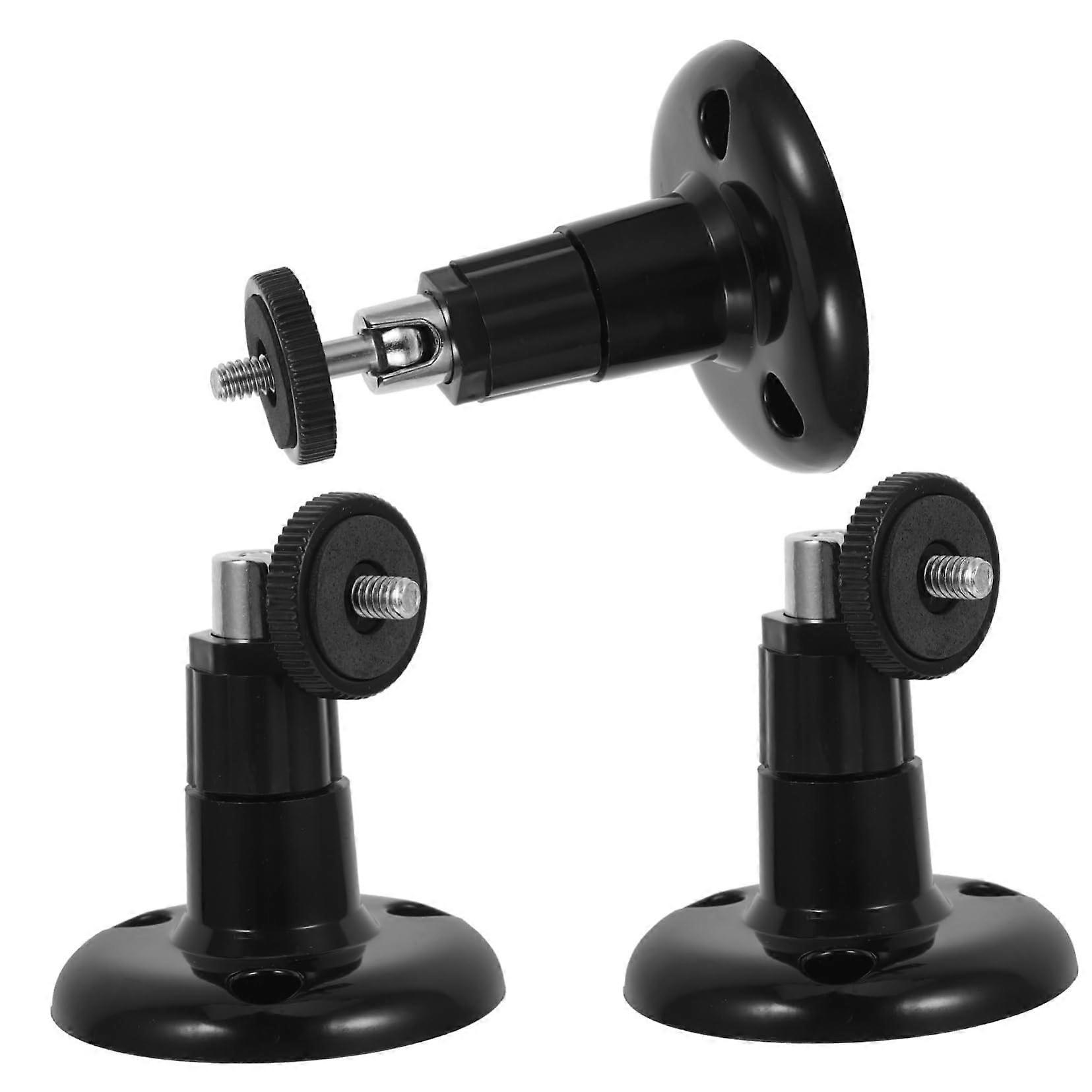 CCTV Wall Mount Bracket 3pcs Adjustable Security Camera Holder with Floating Shelf Black