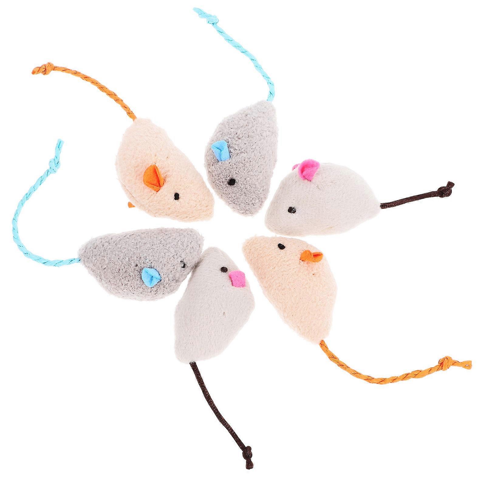 Cat Toy Plush Mouse Simulation Toy for Interactive Play 6Pcs Set