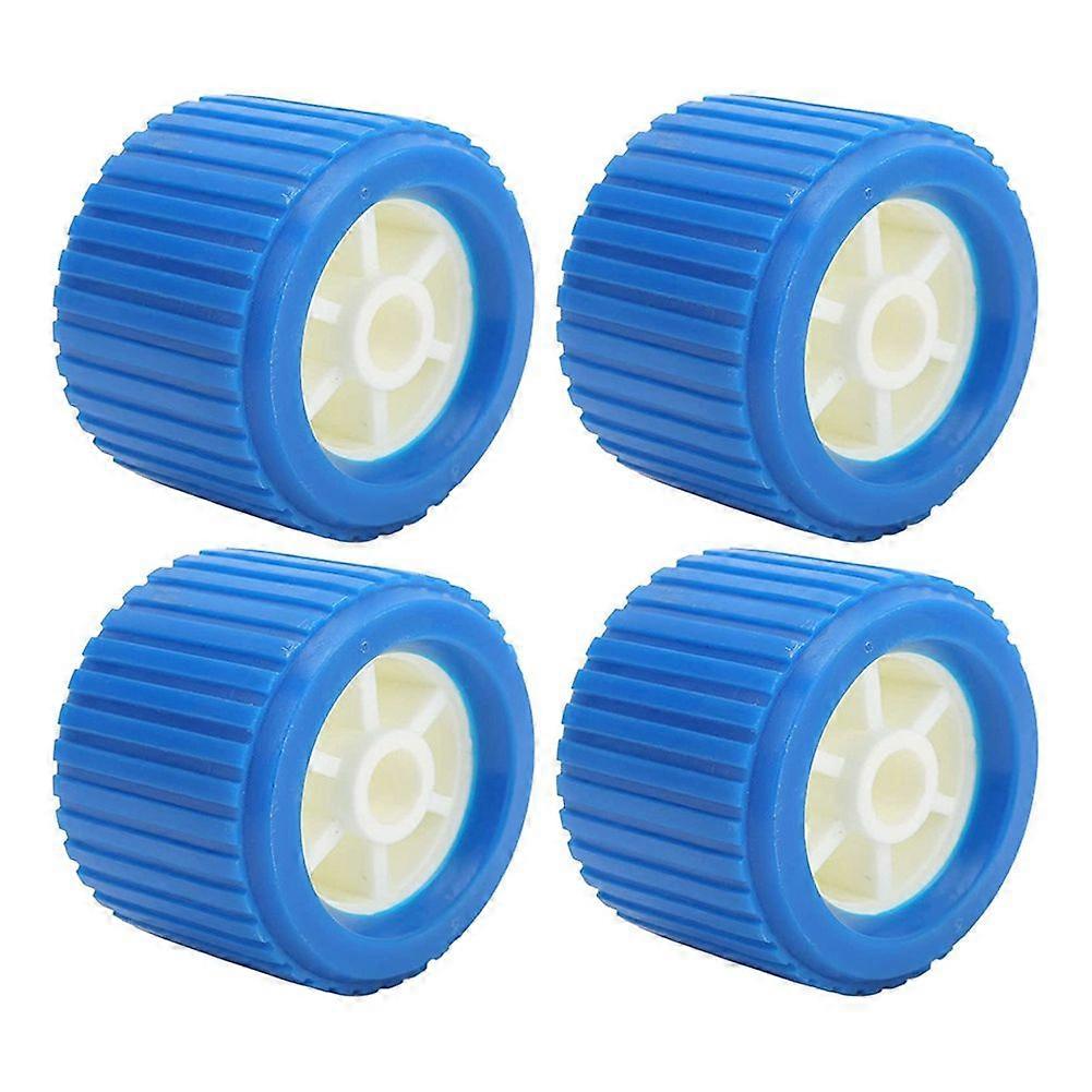 4PCS Boat Trailer Ribbed Wobble Rollers