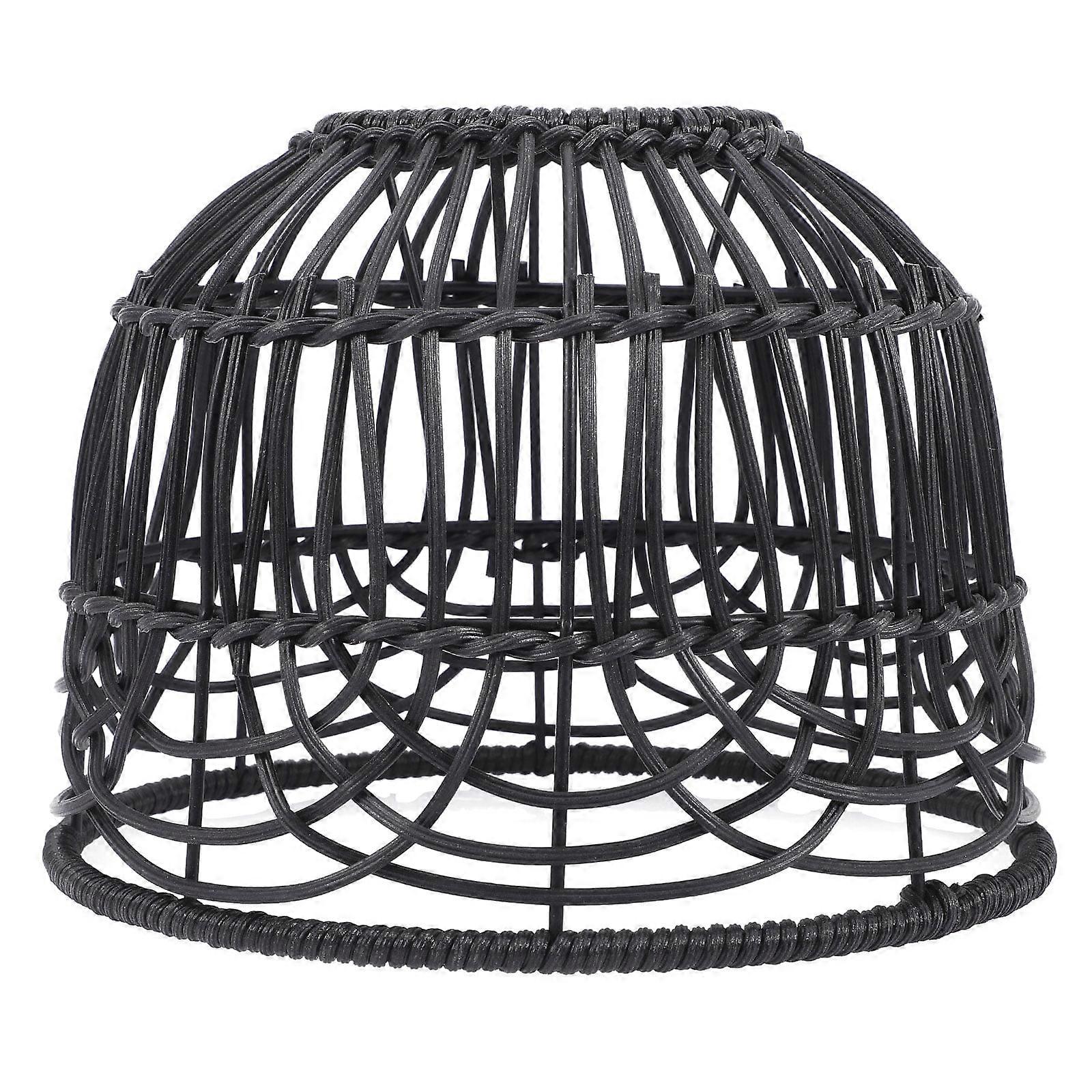 Rustic Rattan Weaving Lampshade Decorative Light Diffusion