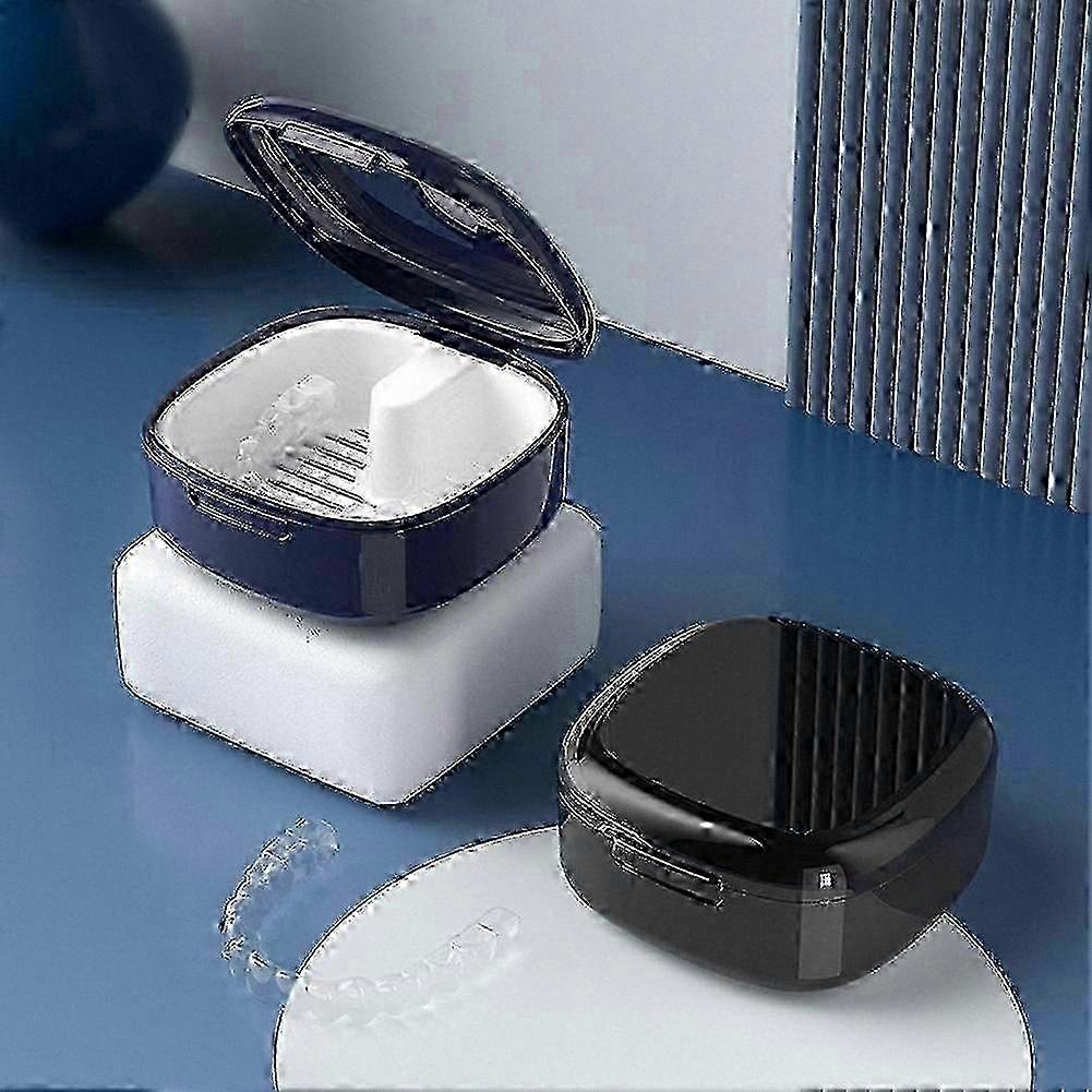 Portable Denture Cleaning and Storage Case for Aligners