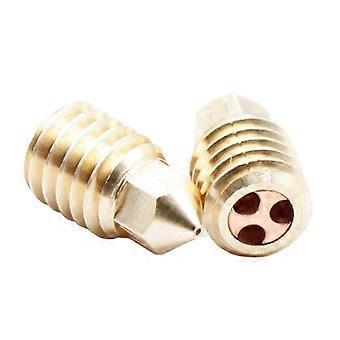 2-pack mässingsmunstycken för 3D-skrivare, slitstarka hotend-spetsar kompatibla med olika modeller