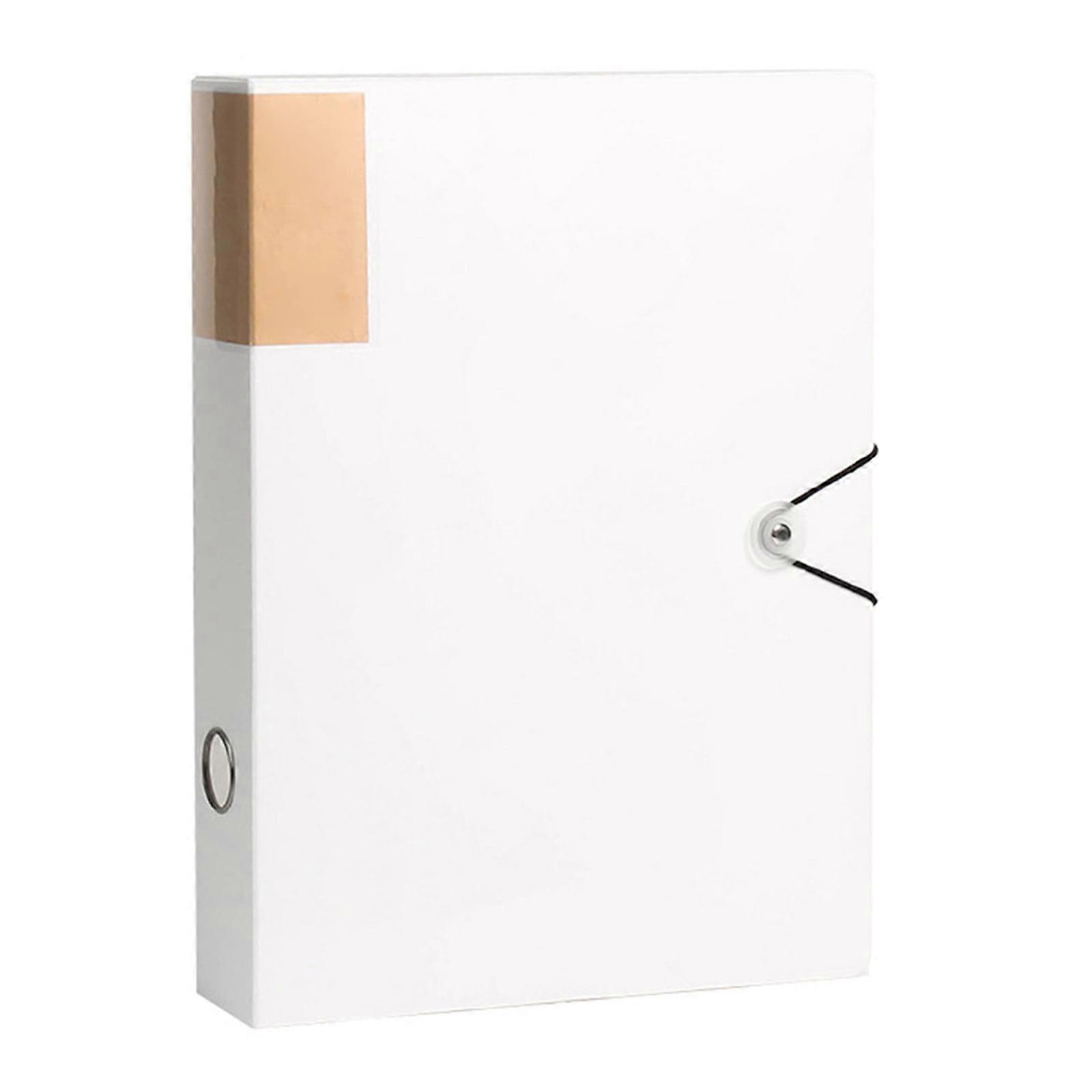 File Folder Organiser Storage File Box Archives Case Document Storage Box Elastic String Lock for School Office