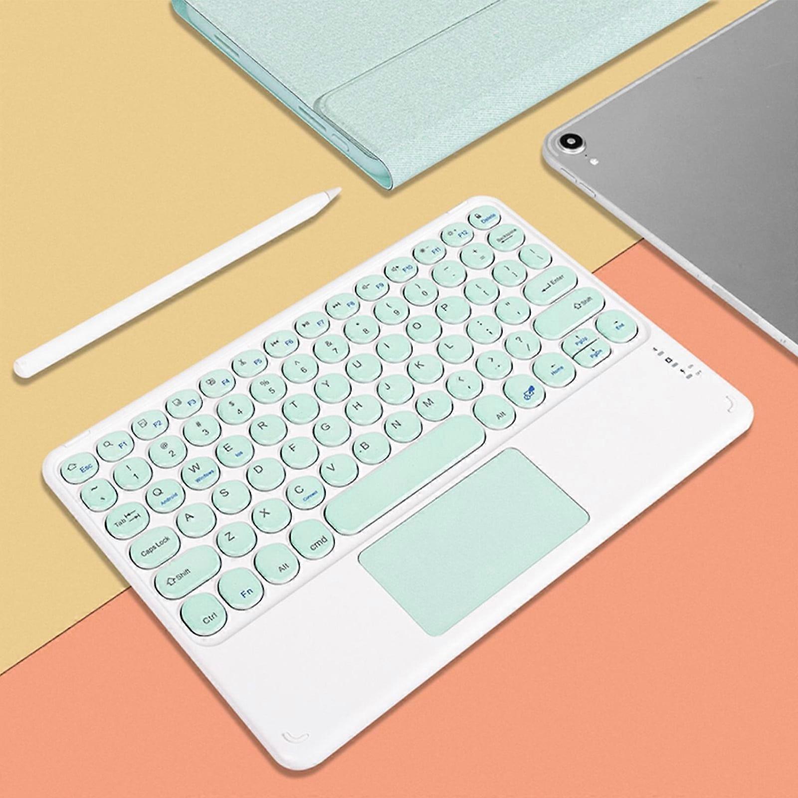 Bluetooth Keyboard with Touchpad, Rechargeable Slim Design Compatible with iOS, Windows, Android